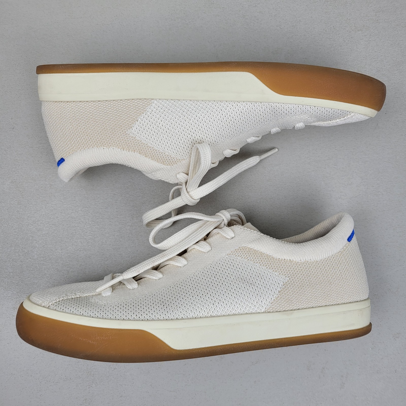 Rothy’s The Lace Up Sneakers Blonde Cream Off White Size 7