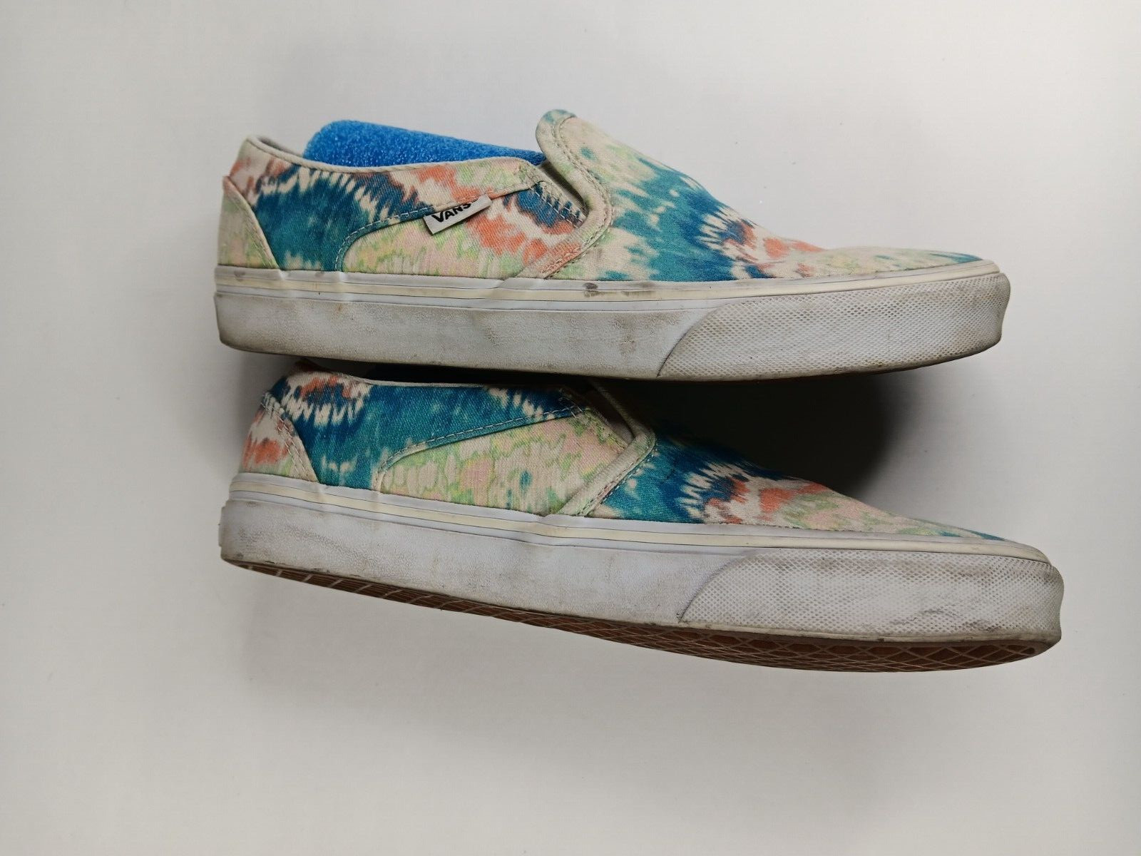 Vans skate Shoes Women’s 9.5 Asher Tie Dye Sneakers Slip On 751505 Multicolor