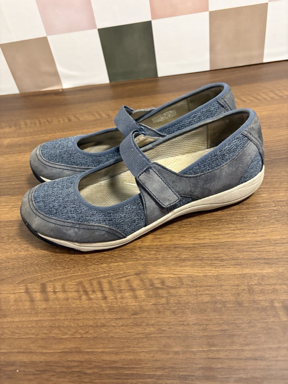 Dansko Womens Mary Jane Shoes EU 41 Blue Gray Suede Textile Comfort Flats