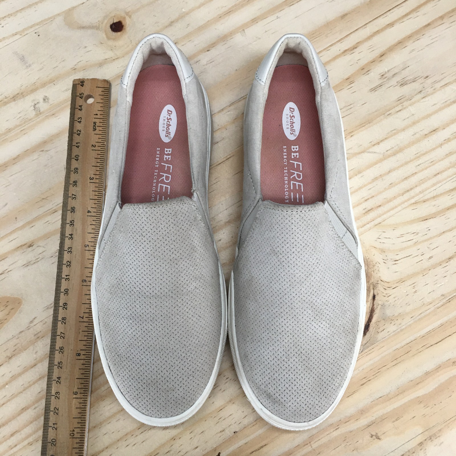 Dr. Scholls Shoes Womens 6 M Nova Slip On Sneakers Gray Fabric Casual Comfort