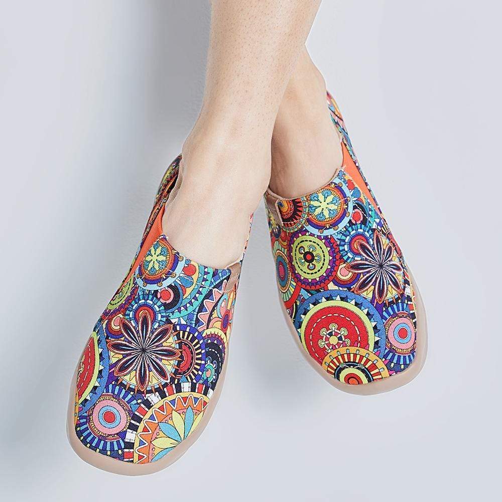 Women Size 5-11 UIN Slip On Shoes Canvas Comfortable Loafers “Blossom”