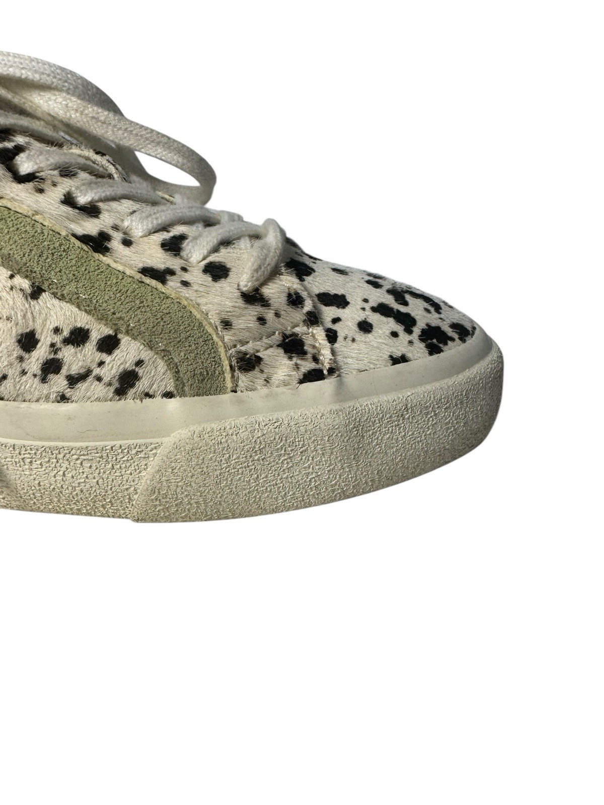 Madewell Sidewalk Sneakers 9 Woman’s Low Top Calf Hair Spotted Stripe Lace Up