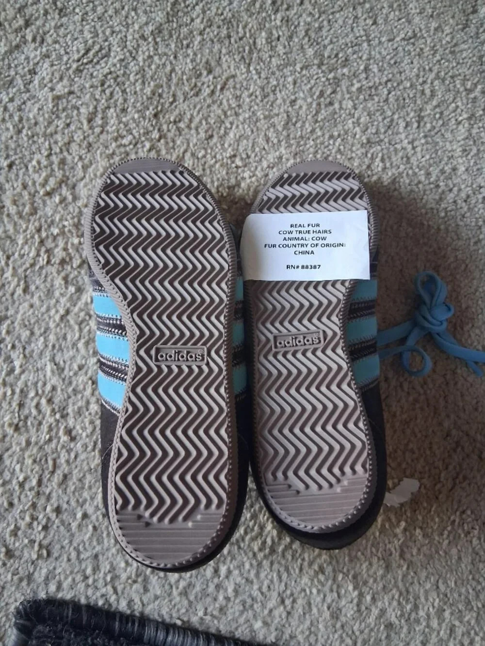 Adidas Japan Lace Up Womens Pony Hair Brown Sneakers Casual Shoes JS4028 Sz 5