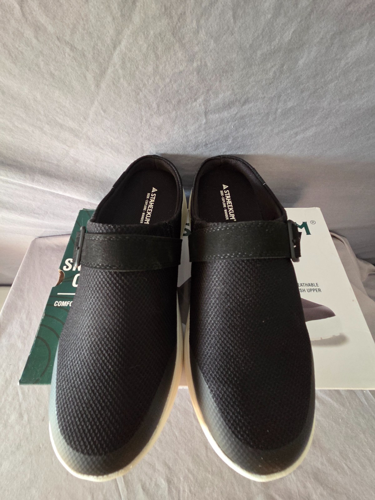 STAHEEKUM Women’s Comfort Sneaker Clog Sie 9 Black with box Slip On Cushioned