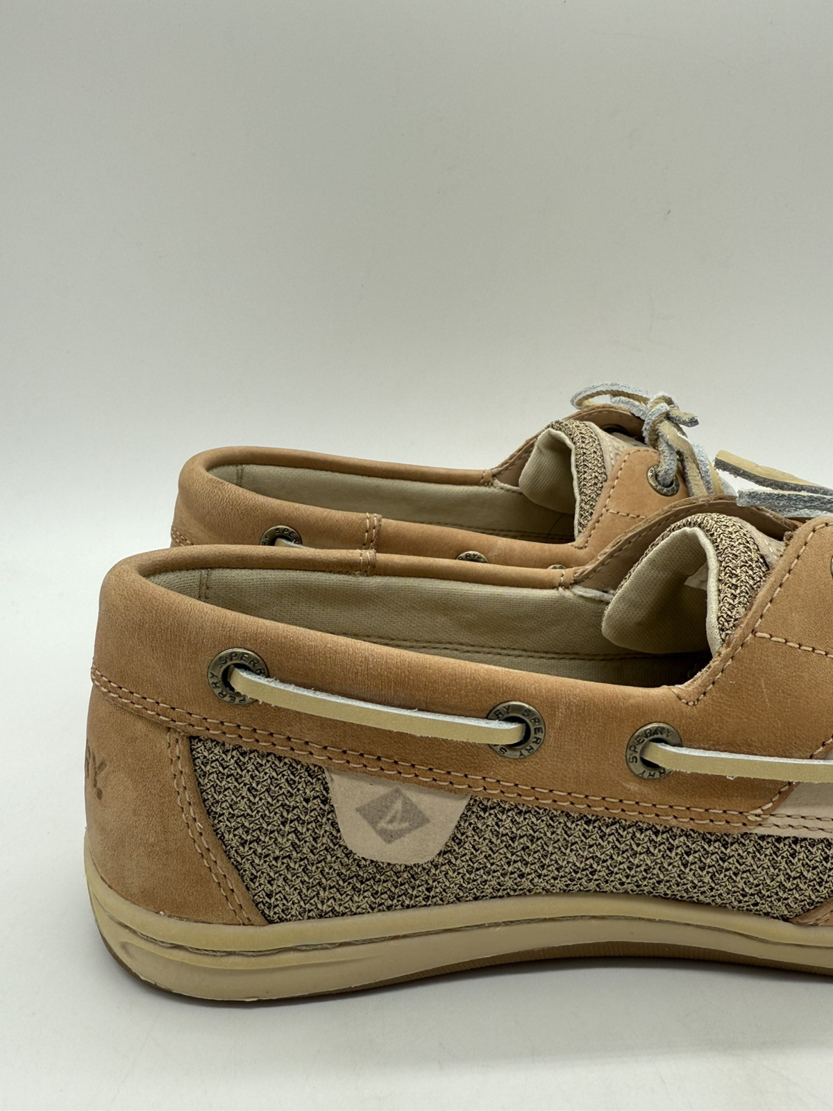 Sperry Women’s Koifish Linen Oats Boat Shoes – Tan – Size US 7.5 – STS95589