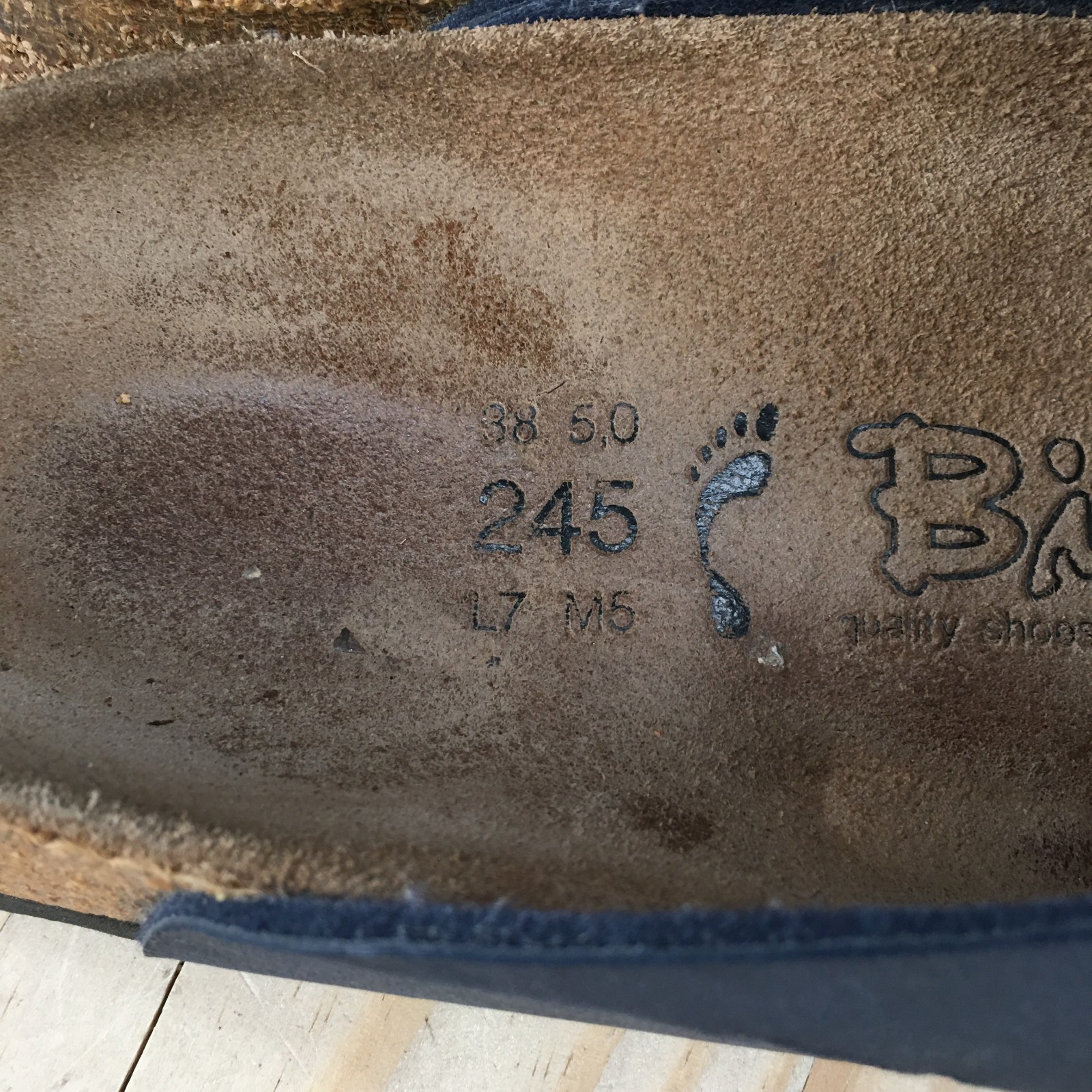 Birkis Birkenstock Amsterdam Shoes Womens 38 Clogs Slip On Closed Toe Flats Blue