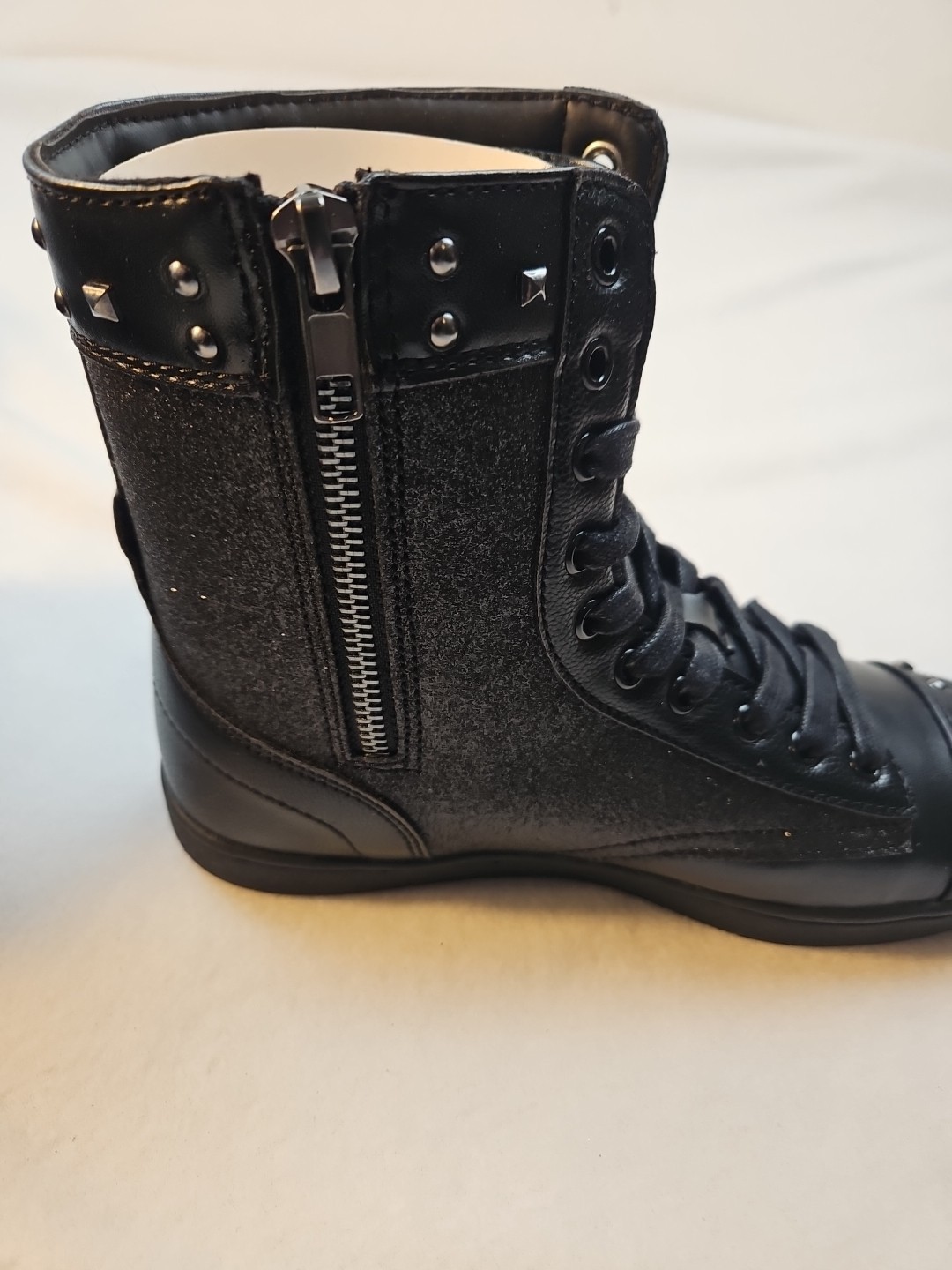Pastry Women’s Military Glitz High Top Sneakers Black Glitter Sz. 7.5