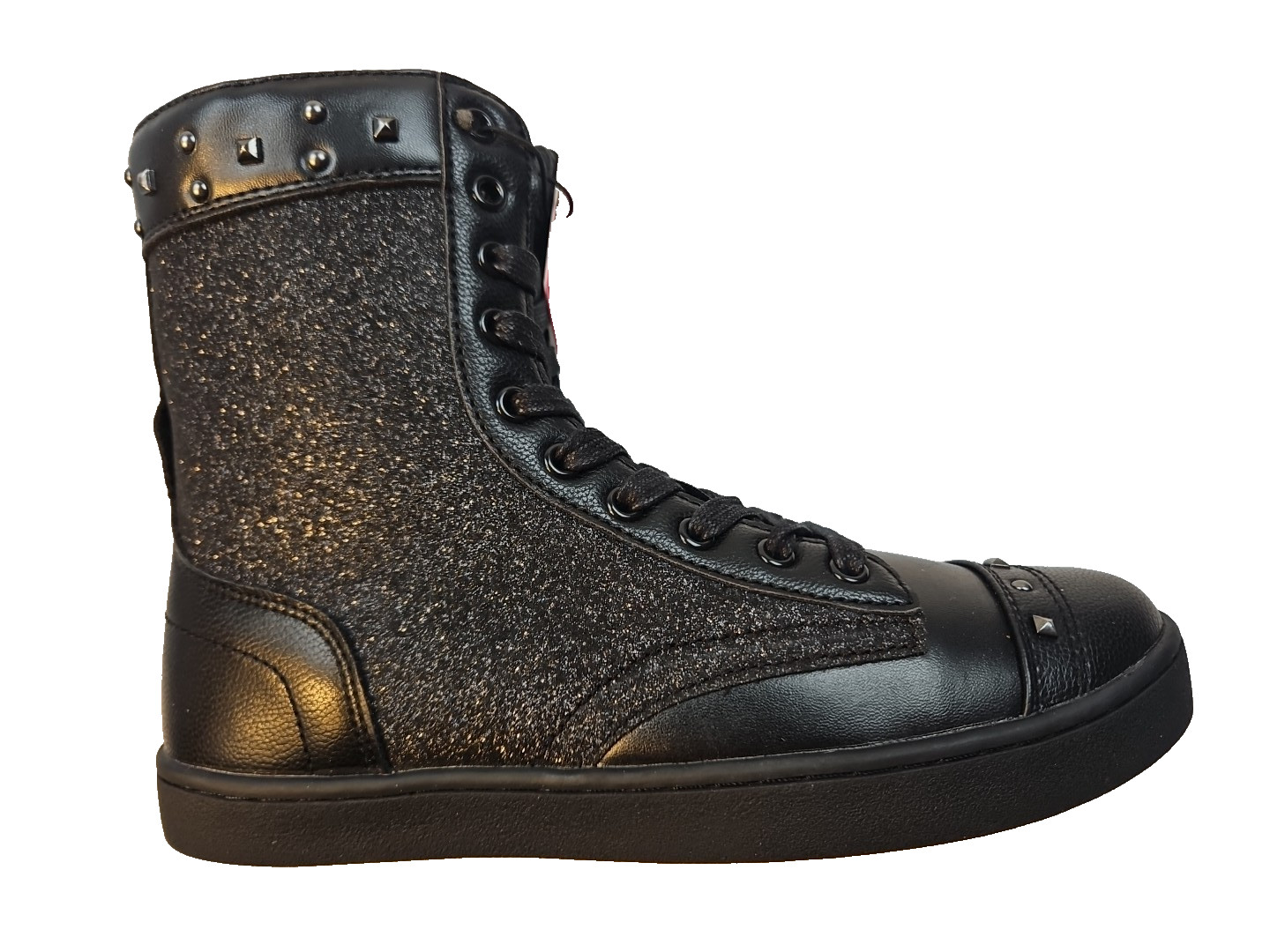 Pastry Women’s Military Glitz High Top Sneakers Black Glitter Sz. 7.5
