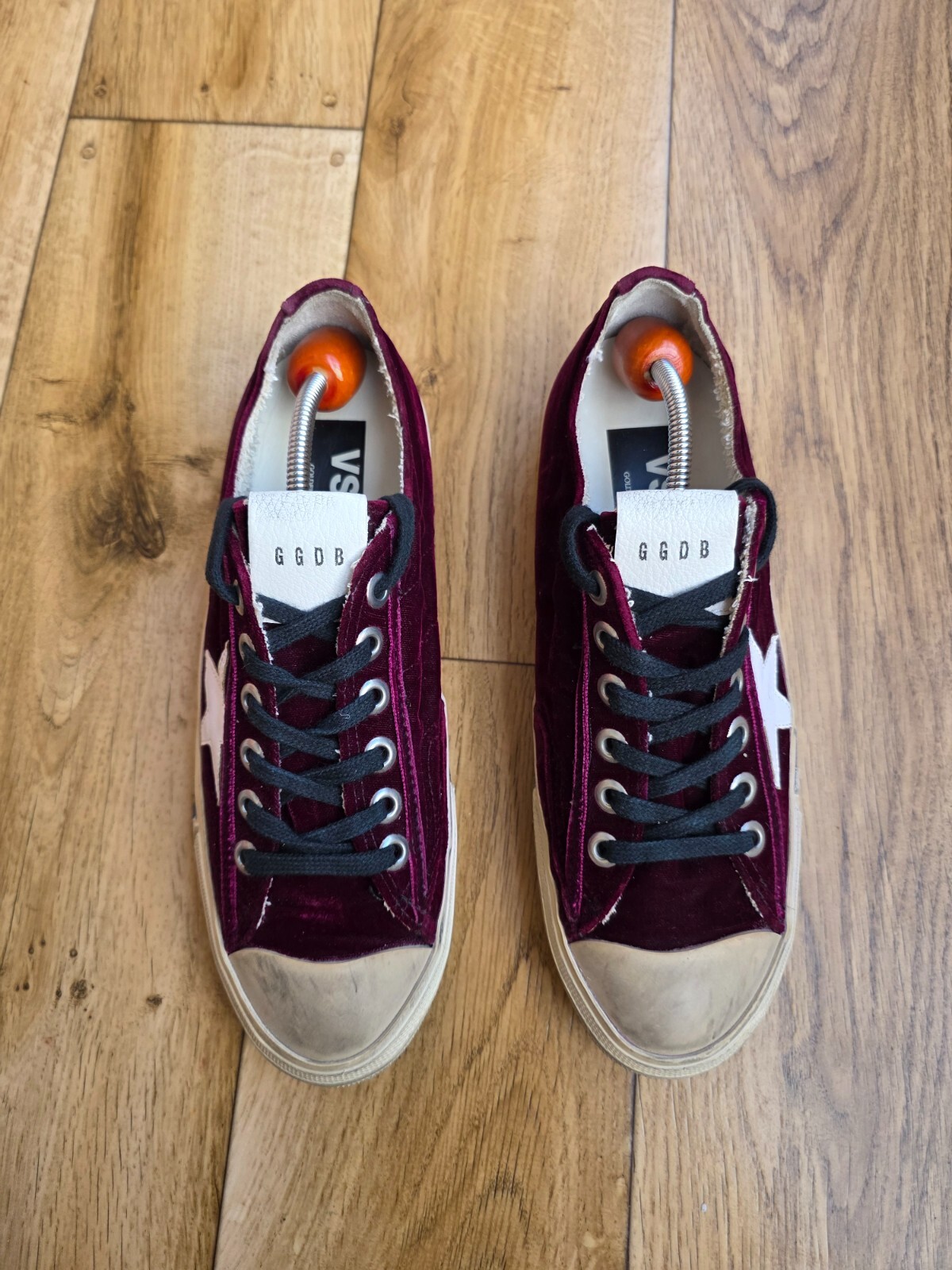 GOLDEN GOOSE VSTAR 2 DELUXE BRAND BURGUNDY SIZE 40 EU, 9.5 US, 7.5 UK