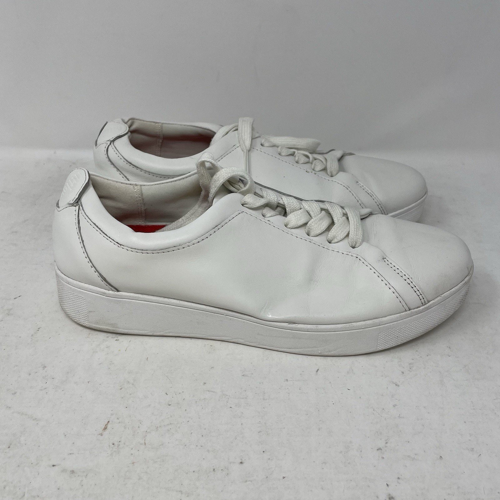 FitFlop Rally Sneakers Shoes Urban White Lace Up Leather Women’s Size 8.5