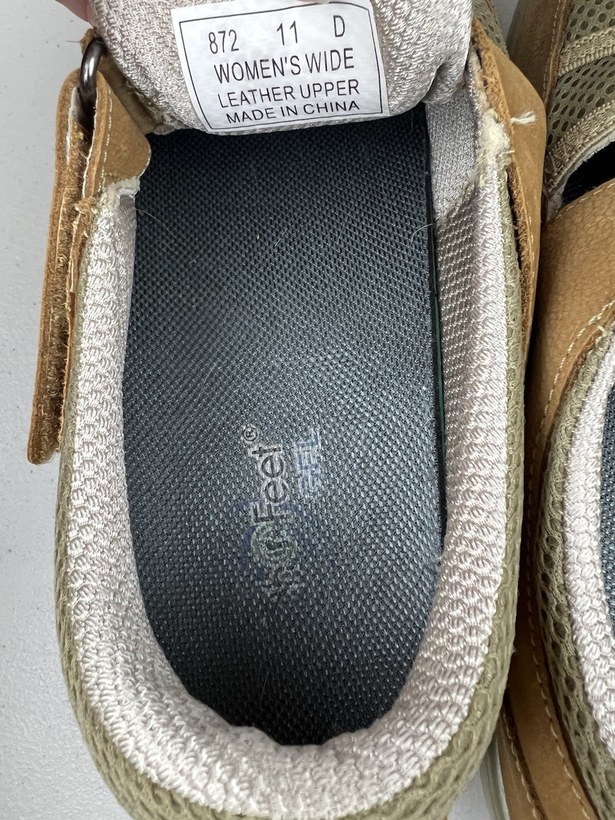 Orthofeet Sarasota Beach Tan Comfort Walking Shoes Womens Sz 11 WIDE Orthopedic