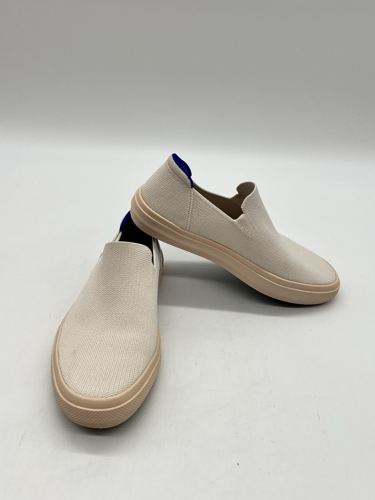 Rothy’s The City Women’s Size 8 Light Pink Textile Slip On Sneakers Shoes.