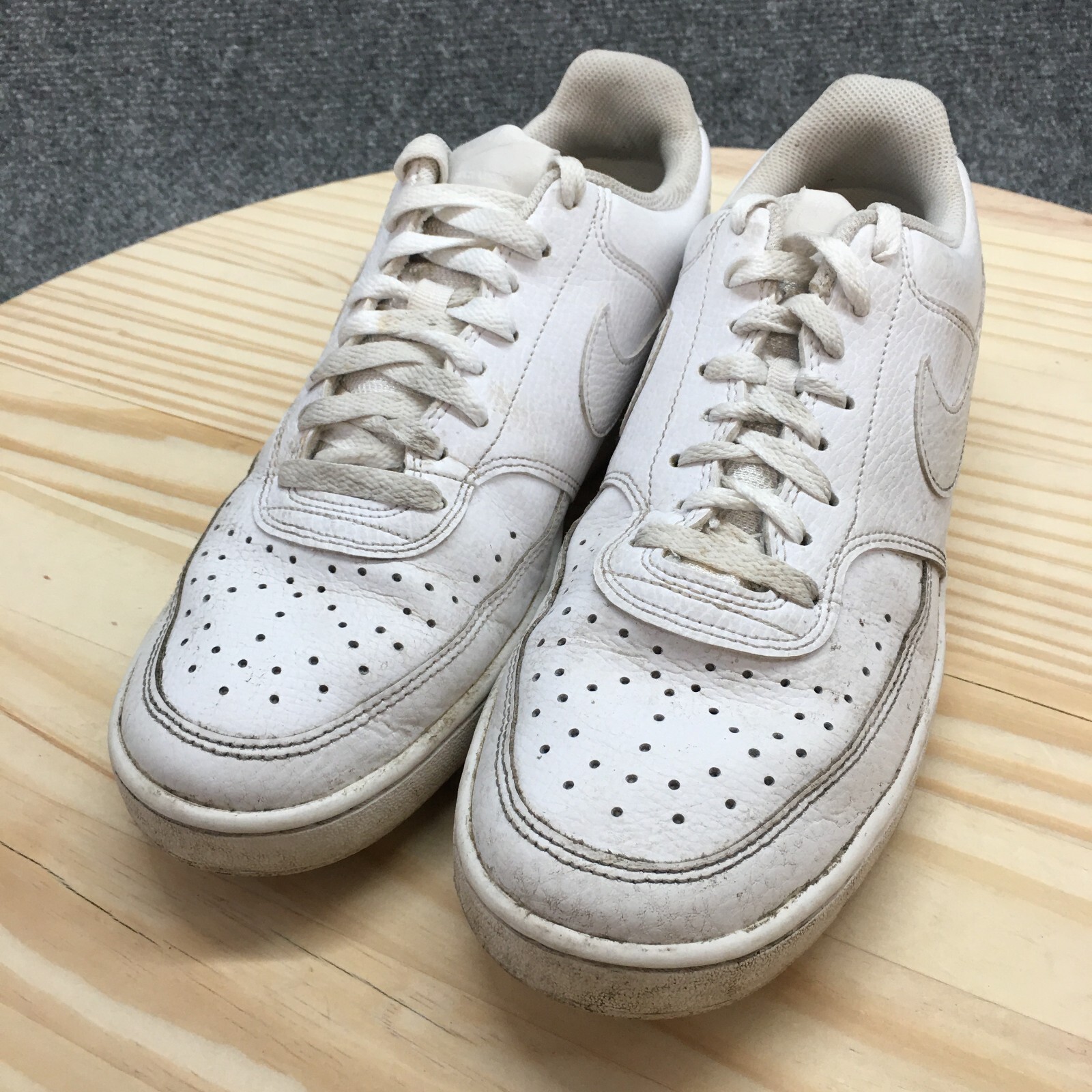 Nike Shoes Womens 10 Court Vision Low Sneakers White Lace Up Comfort CD5434-100