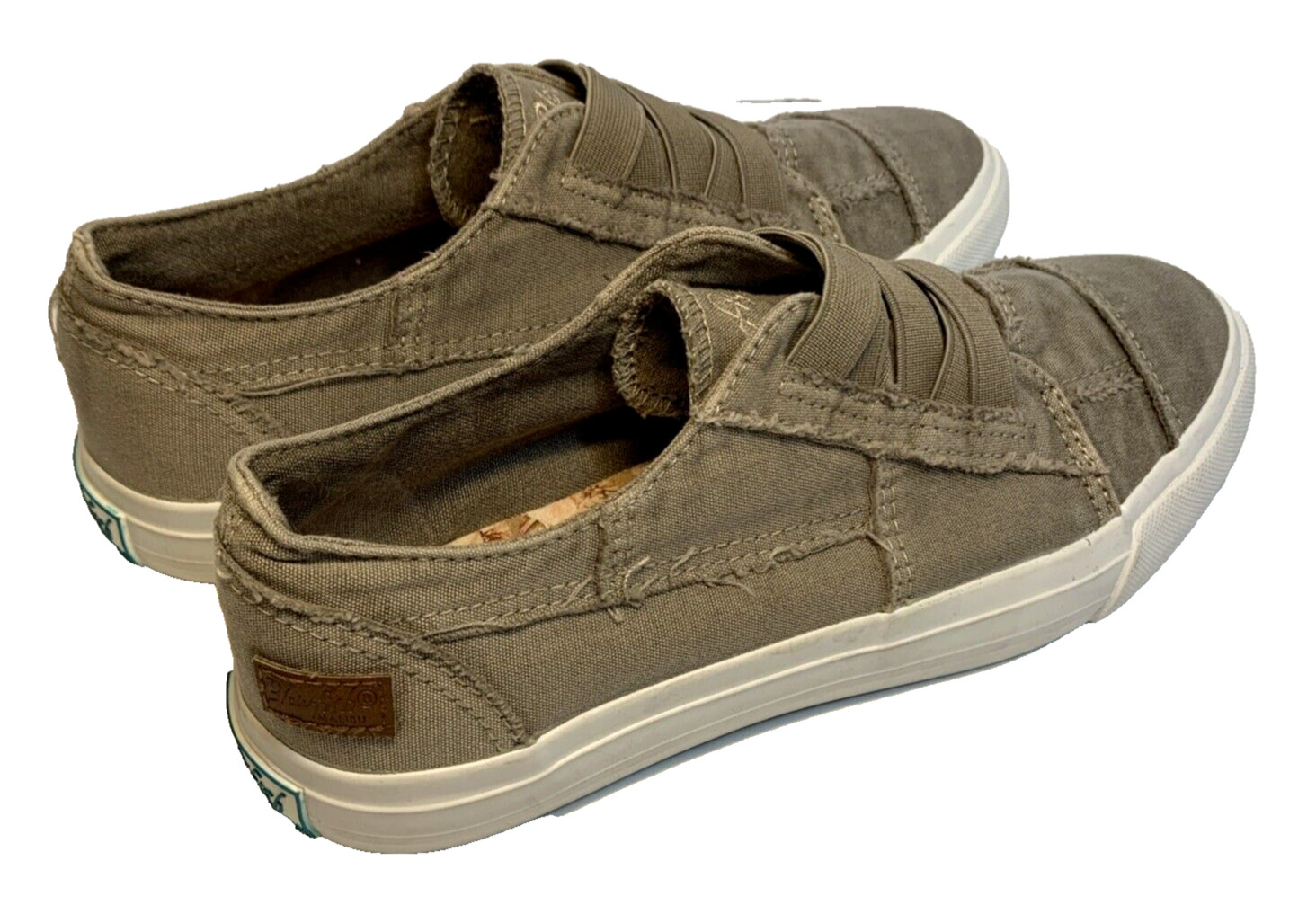 Blowfish Malibu New Distressed Canvas Slip-On Comfy Sneaker Womens Sz 7.5 M