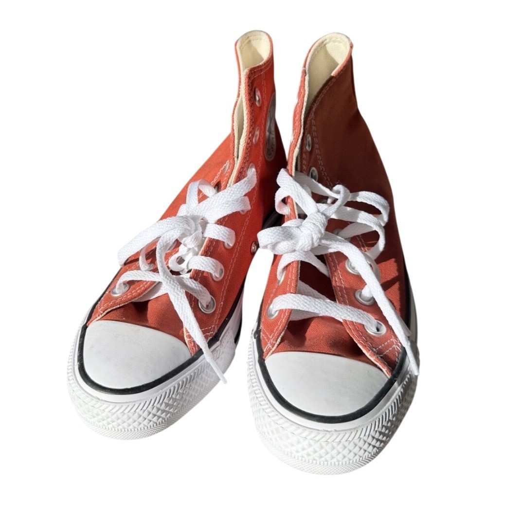 Converse High Top Orange Sneakers Chuck Taylor All Star Shoes Unisex W 6.5 M 4.5