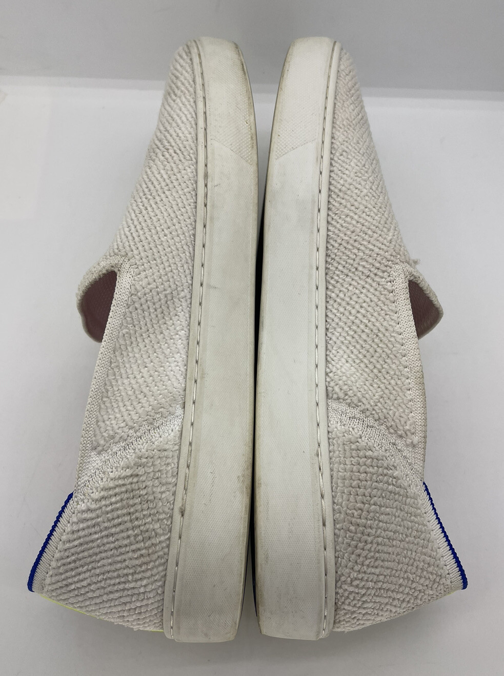 Rothy’s The Sneakers Women’s Size 10.5 White Terry Cloth Slip On Comfort Shoes