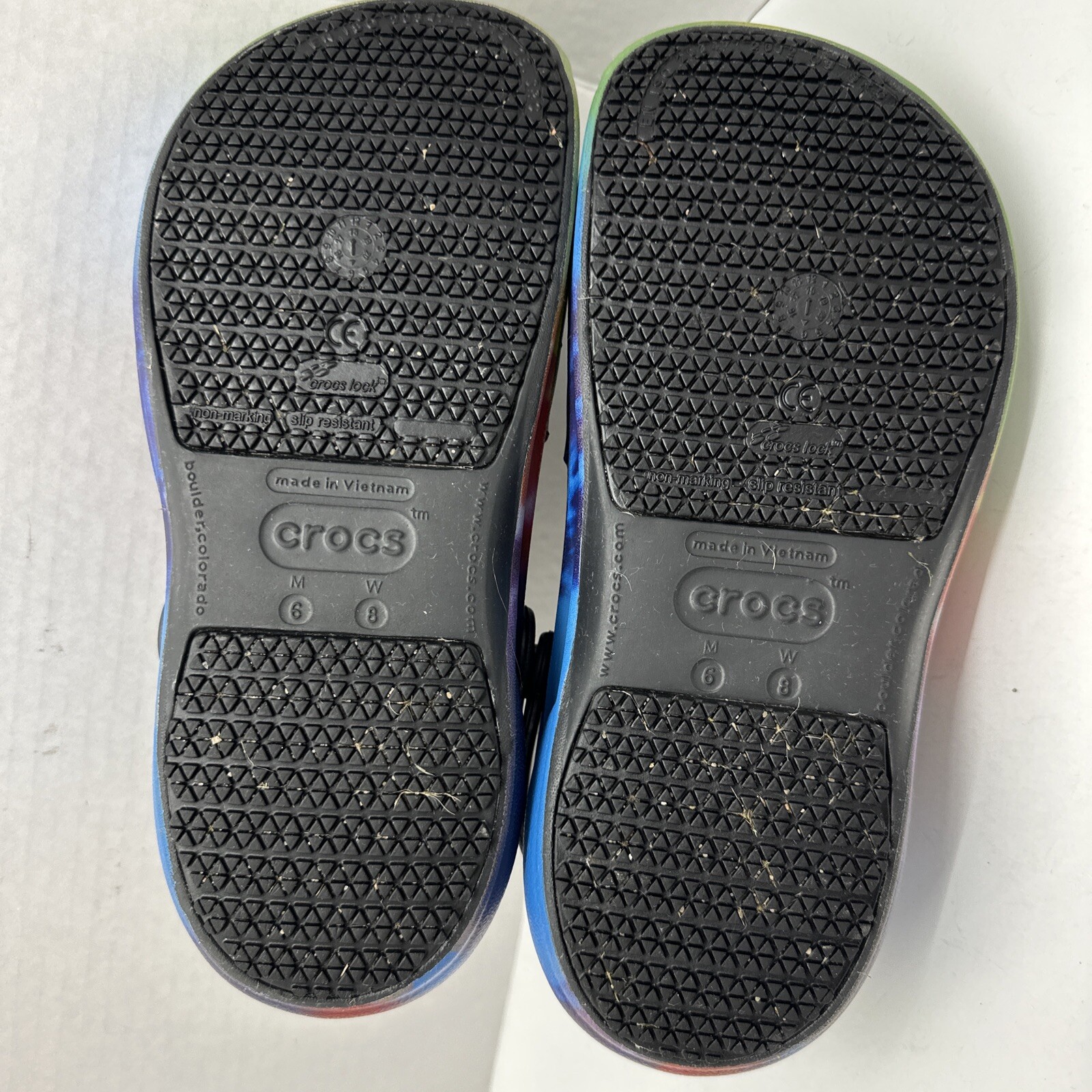 CROCS ~ Classic Tie Dye Graphic Print Unisex Clogs ~ M/6 ~ W8
