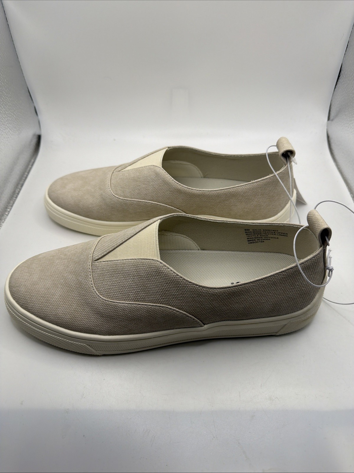 Kensie Ladies Size 6 Salia Beige Slip On Loafers. Easy On And Flexible.