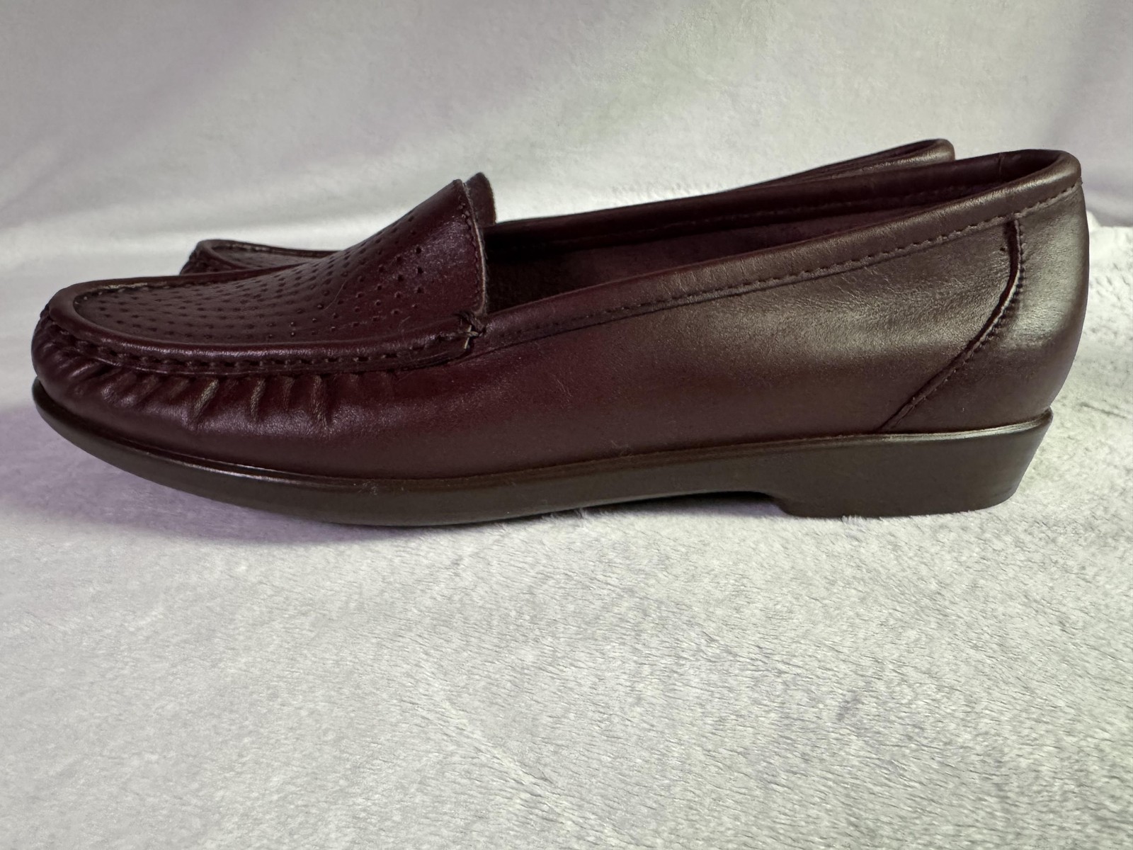 SAS Shoes Womens Size 8.5 Brown Leather Tripad Comfort Loafers Wide Made USA