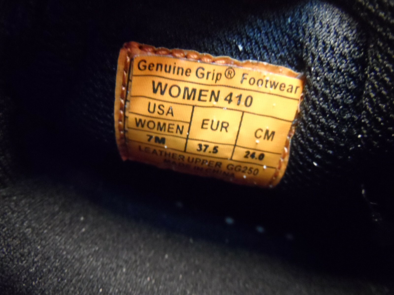 Genuine Grip Footwear Women’s 410 Slip On Slip Resistant Work Shoe Black 7M