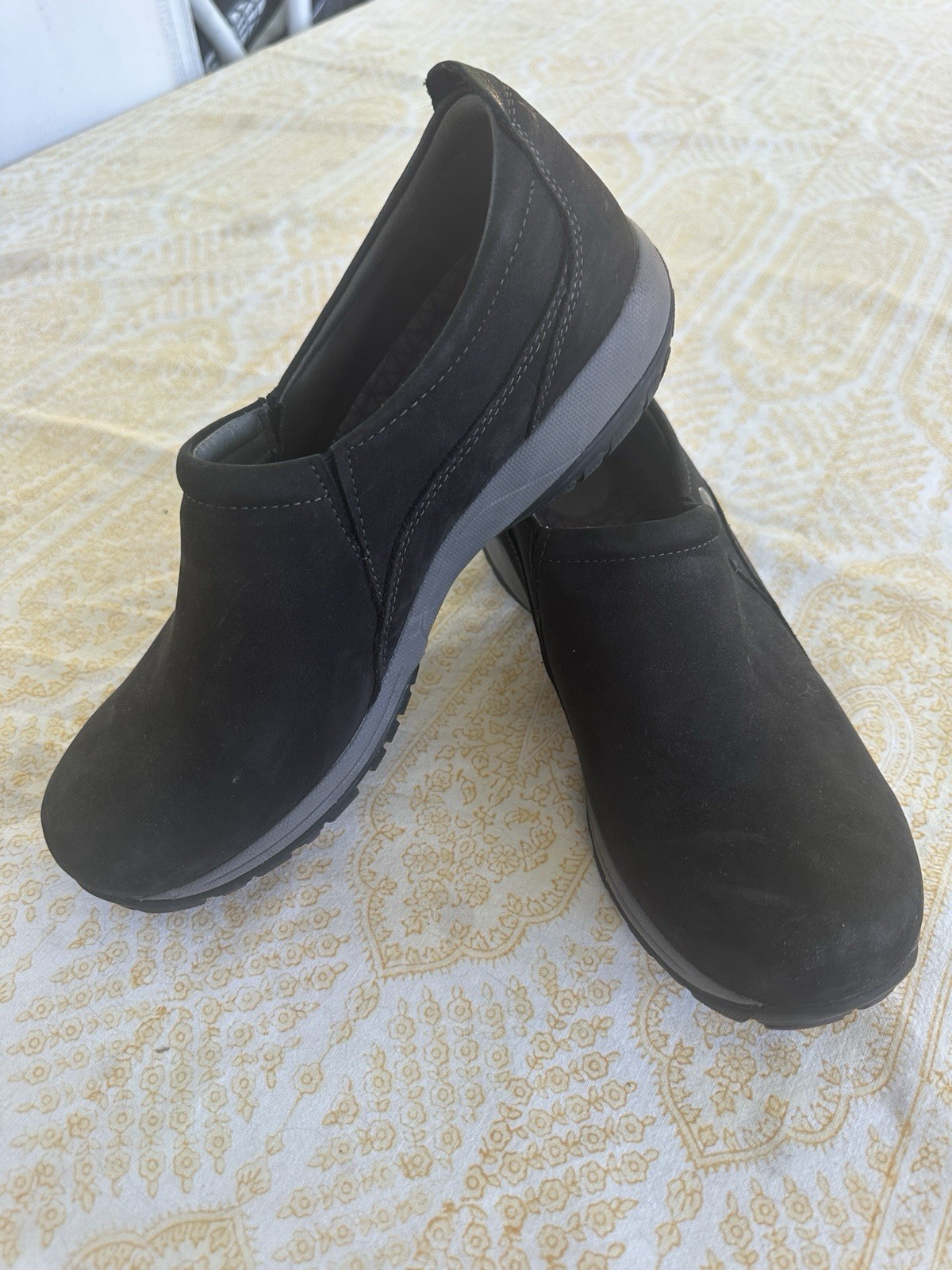Dansko Patti Women’s Slip-On Shoes, Black Milled Nubuck, 41 Waterproof New $149