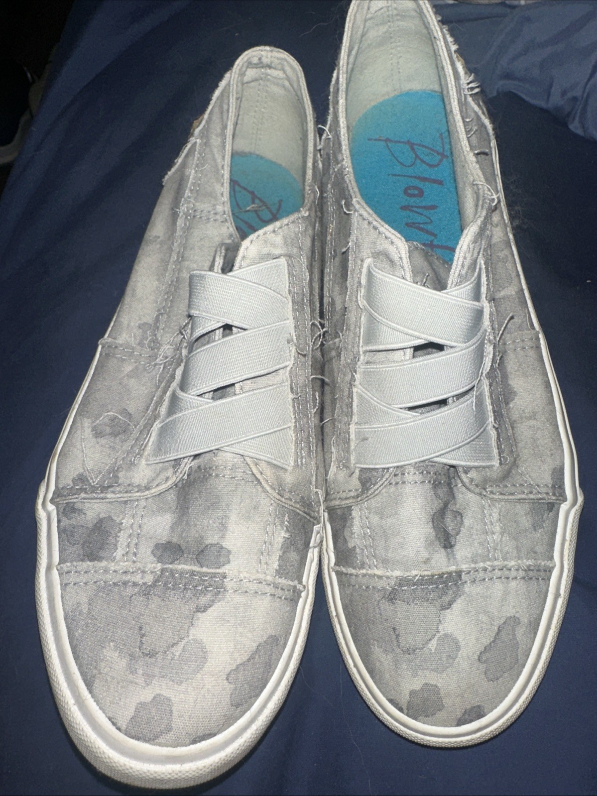 Blowfish Marlo Gray Camo Print Slip-On Sneakers Size 10
