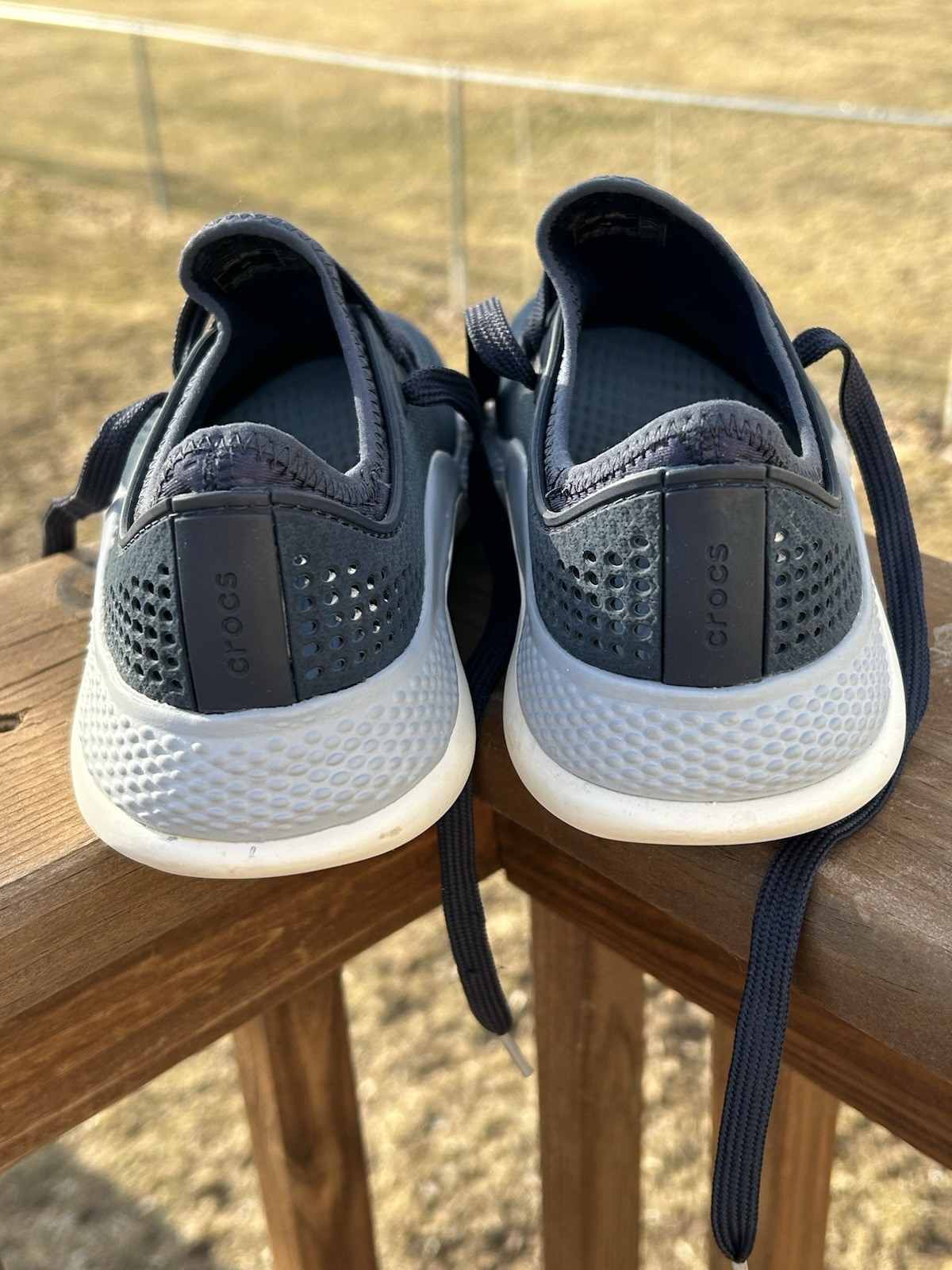 Crocs Literide 360 Pacer Sneakers Blue Lace Up Comfort Water Shoes Women’s 8