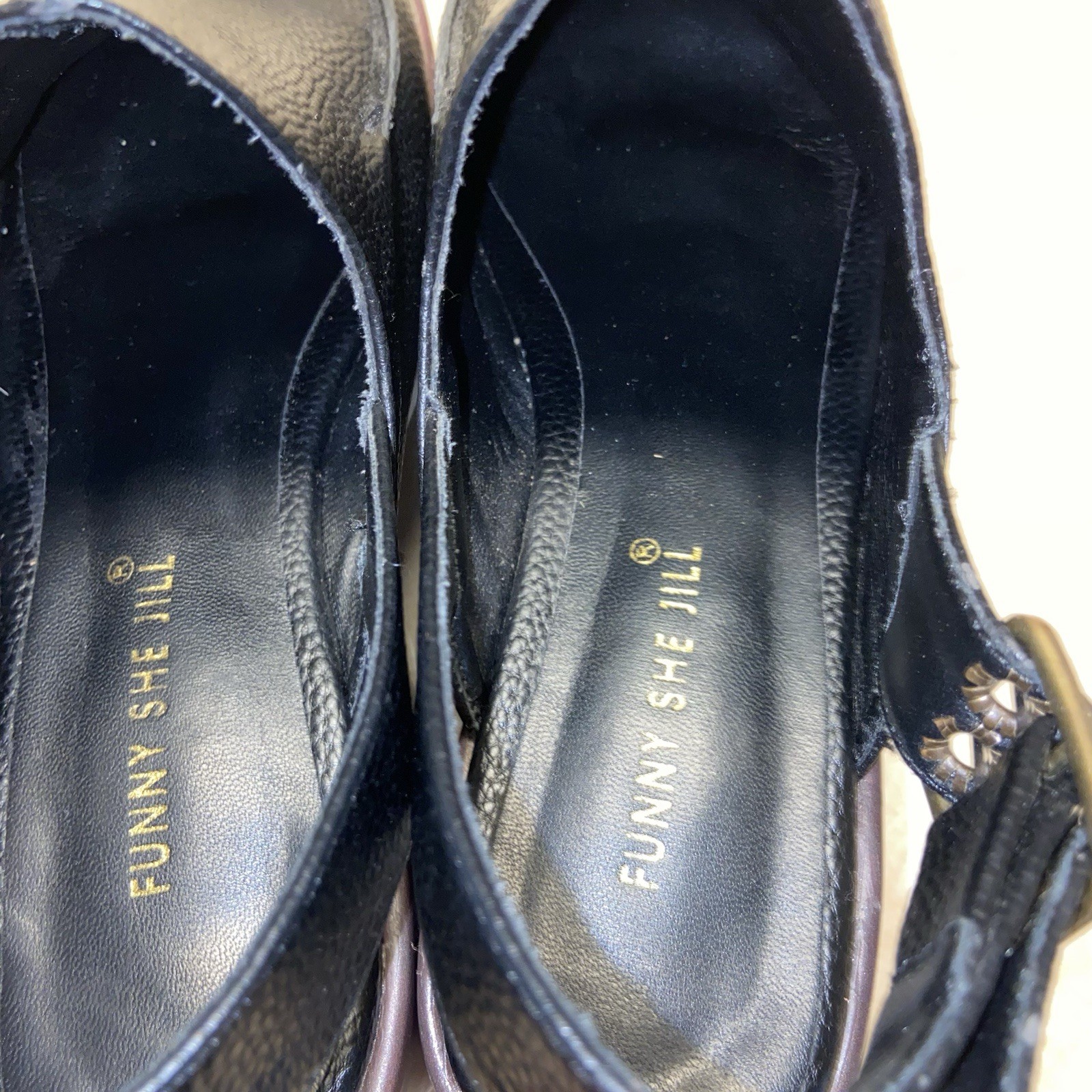 FSJ Clogs Womens Size 8 Platform Slingback Shoes Buckle Funny She Jill Black