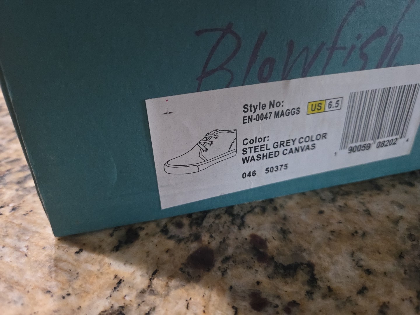 Blowfish Malibu Women’s MAGGS Gray Color Washed Canvas ZS-0071, US 6.5
