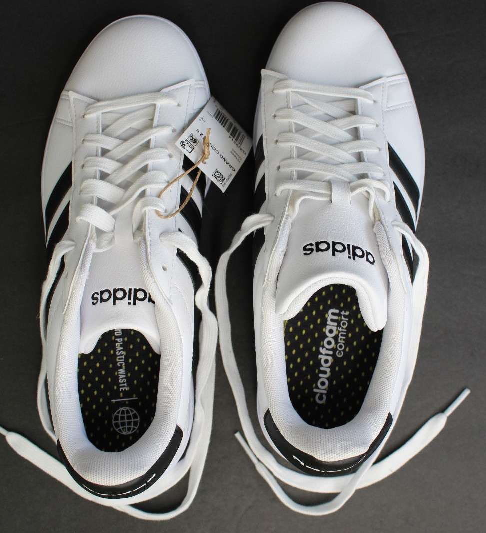 Women’s Size 9.5 Adidas Grand Court 2.0 White and Black Shoes GW9214
