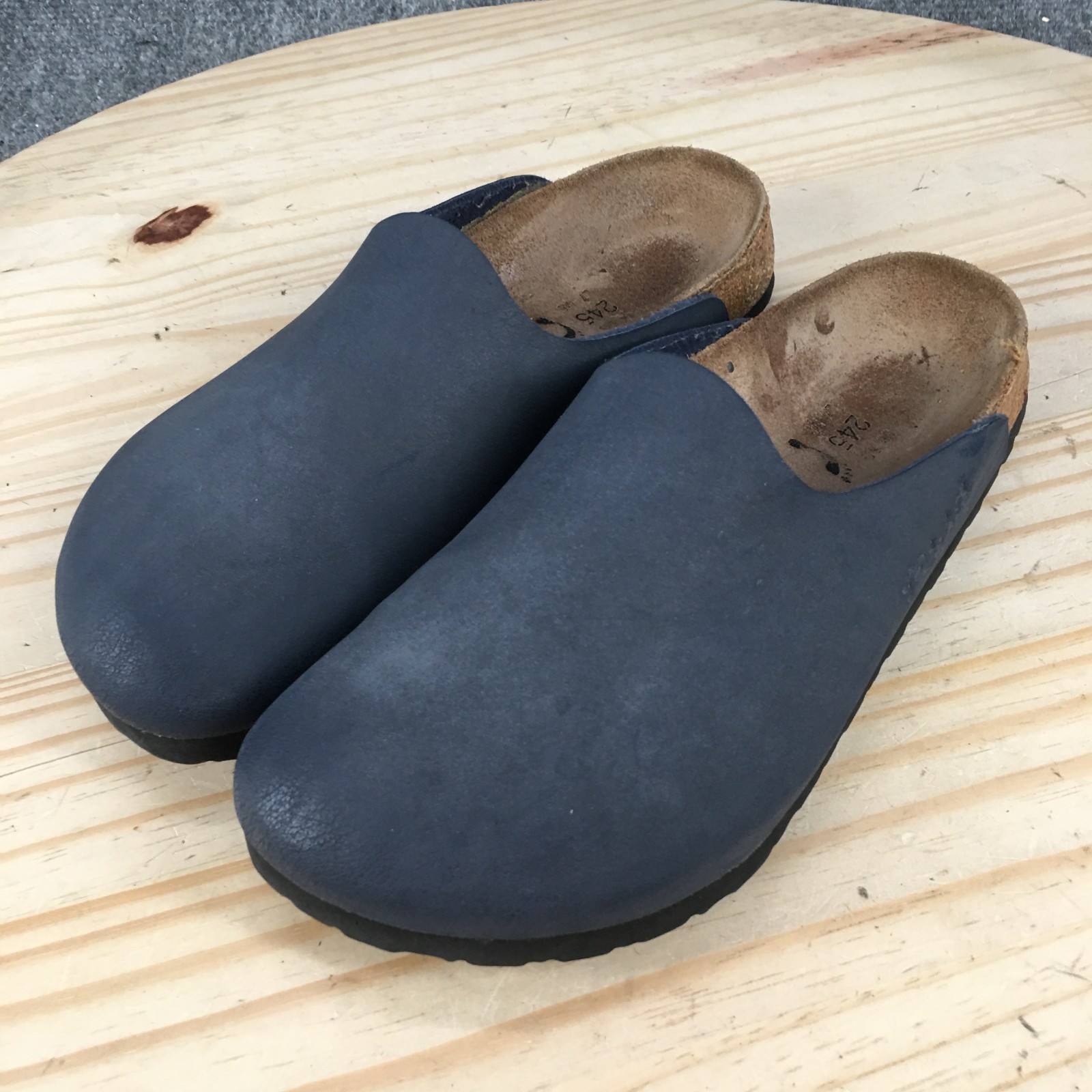 Birkis Birkenstock Amsterdam Shoes Womens 38 Clogs Slip On Closed Toe Flats Blue