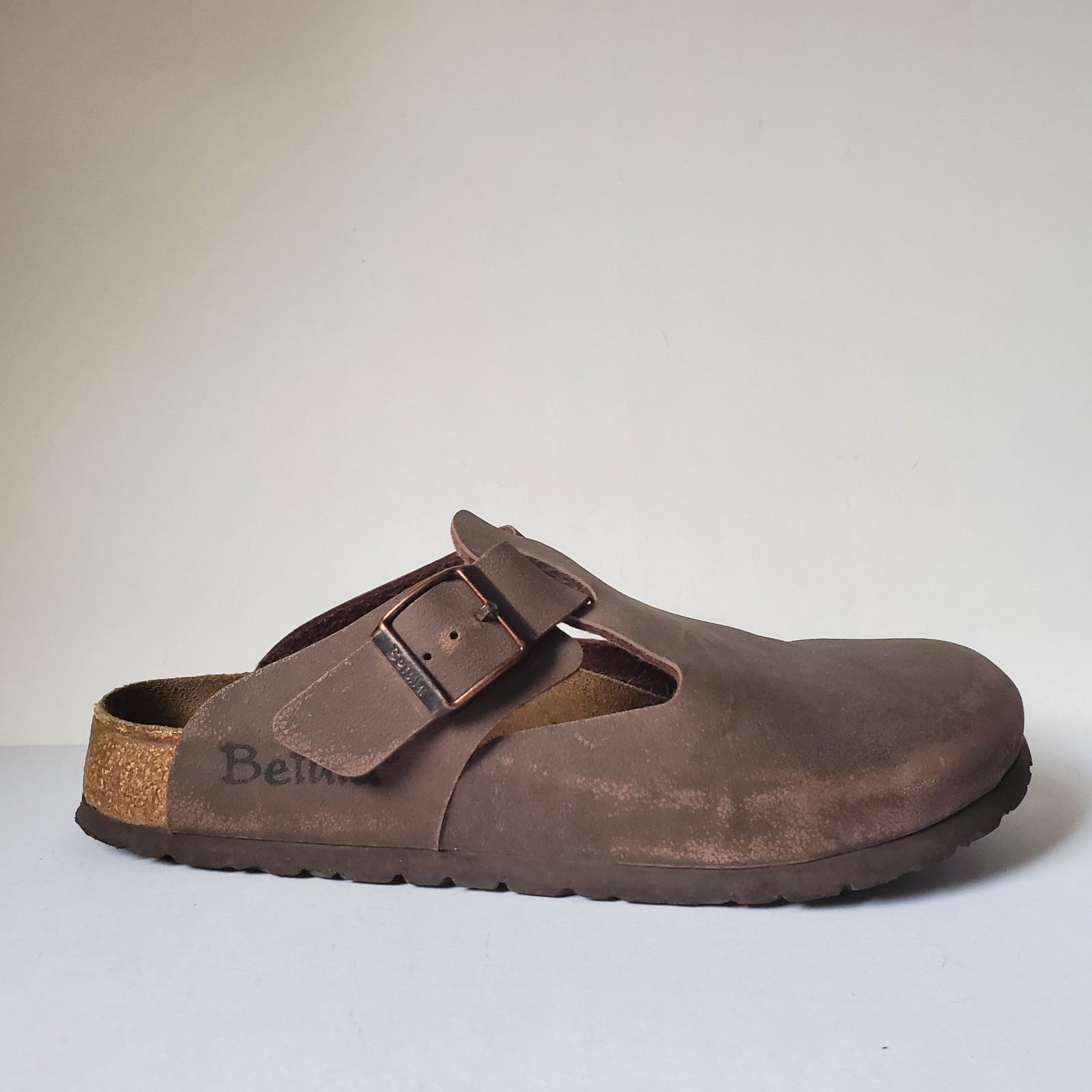 *Wear Birkenstock Betula Mocha Leather Clog Size 8 Ladies Men 6 Anatomic Footbed