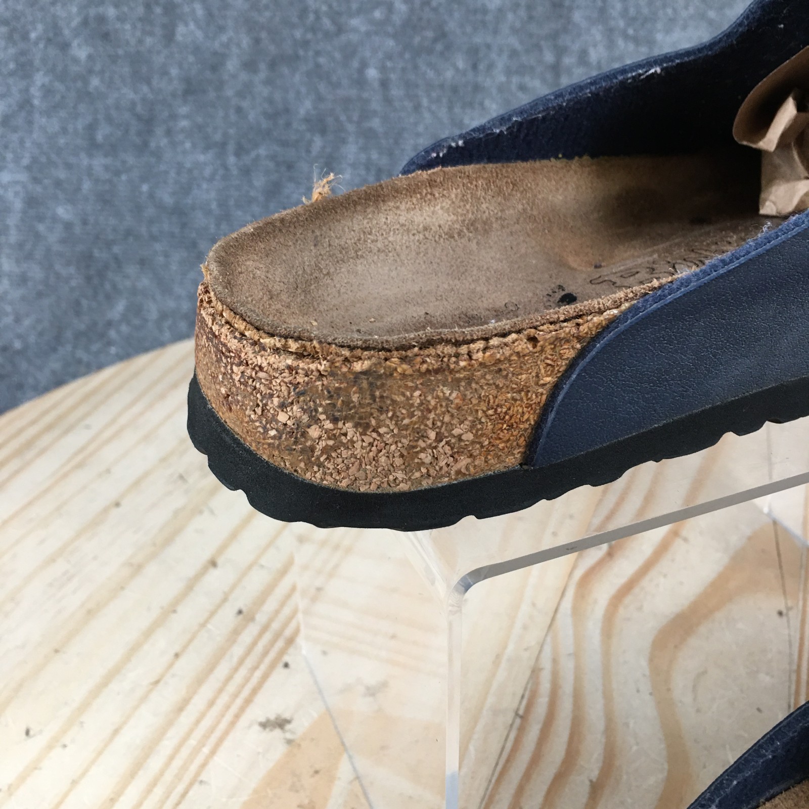 Birkis Birkenstock Amsterdam Shoes Womens 38 Clogs Slip On Closed Toe Flats Blue