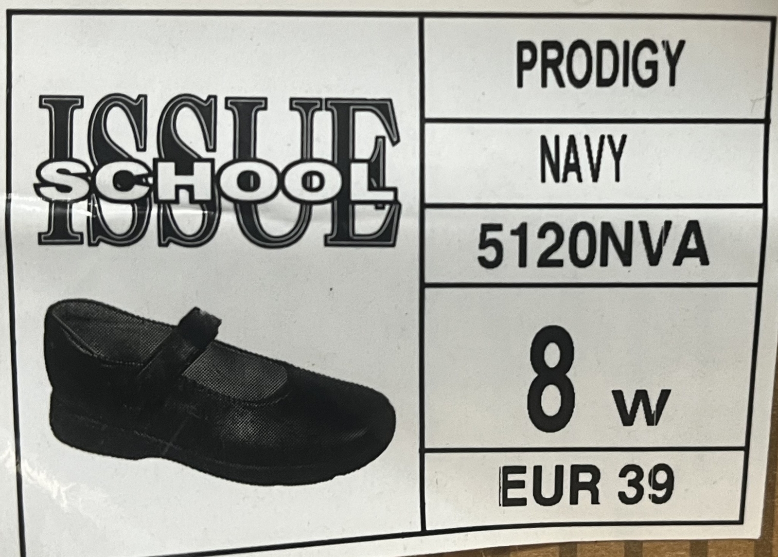 School Issue Prodigy Sz 8 W WIDE EU 39 Women’s Leather Mary Jane Flat Shoes Navy