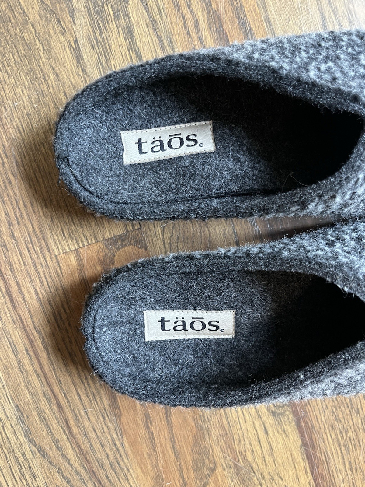 Taos Womens Sweet Wool Clogs Charcoal Gray Size 39 Grunge cottage Grampa Slip on