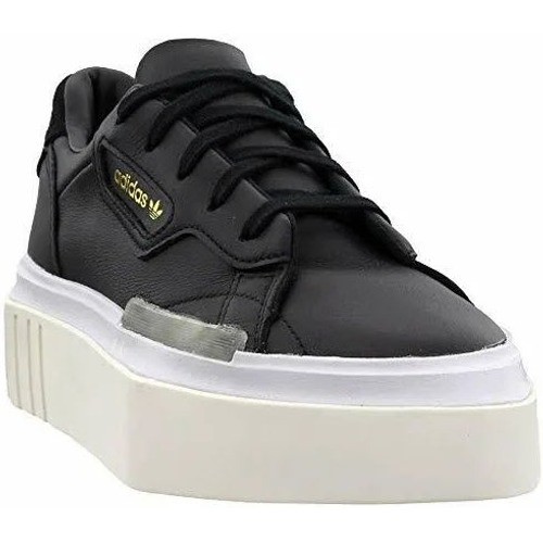 Adidas Sleek Super Platform Sneakers Core Black EE7037 Suede Pony Hair 6