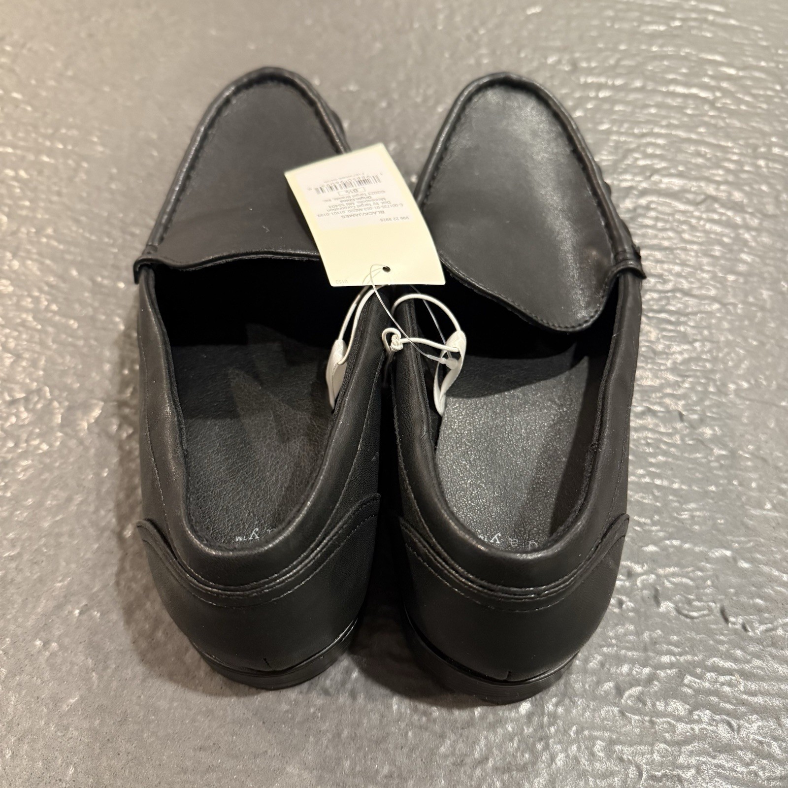 A New Day Black James Memory Foam Loafer Flats Women’s 8.5 Synthetic Slip-On
