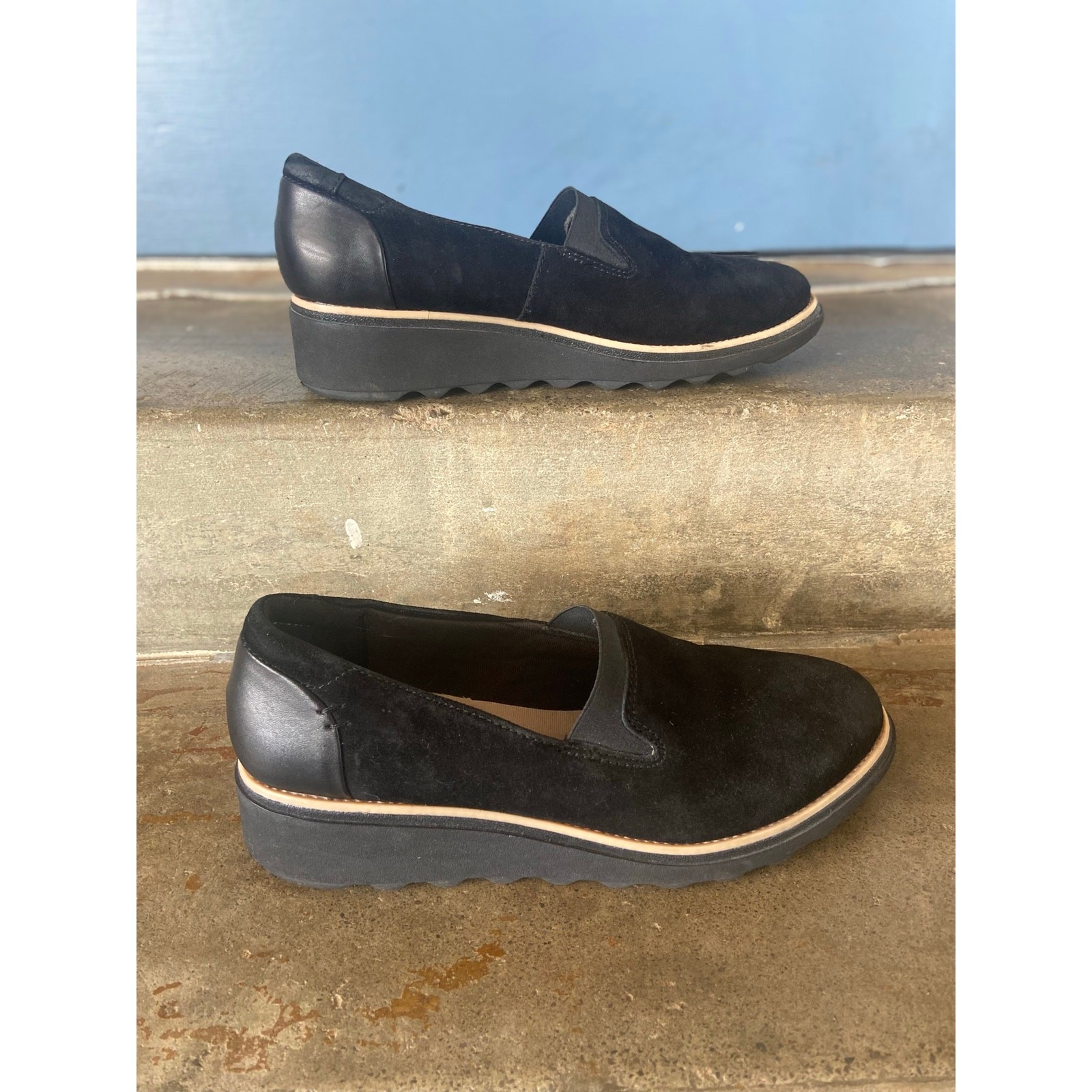Clark’s Collection Sharon Dolly black suede loafer