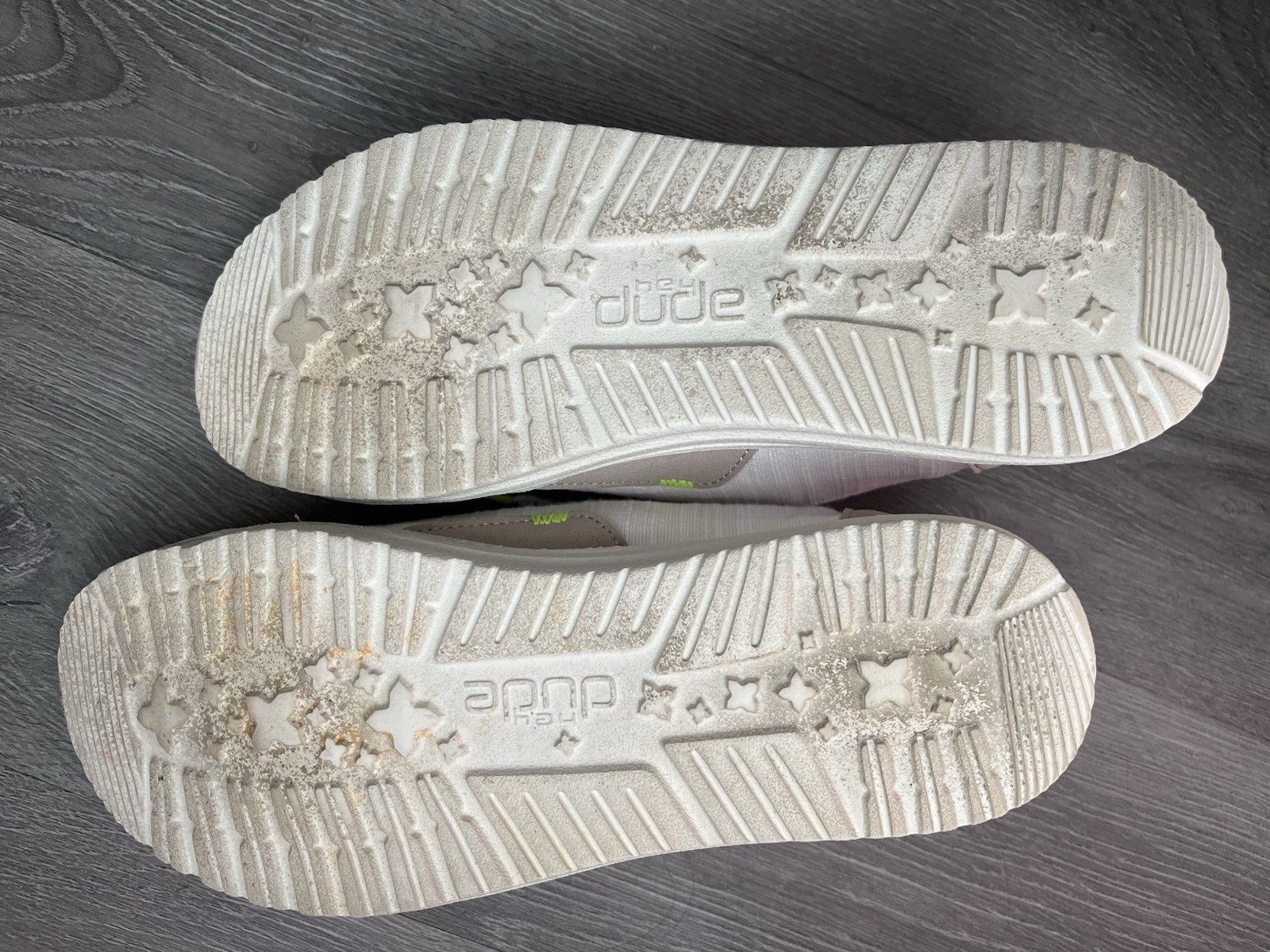 Hey Dude Wendy Star White Shoes Womens 7 Slip On Casual Low Top Lace Up Canvas