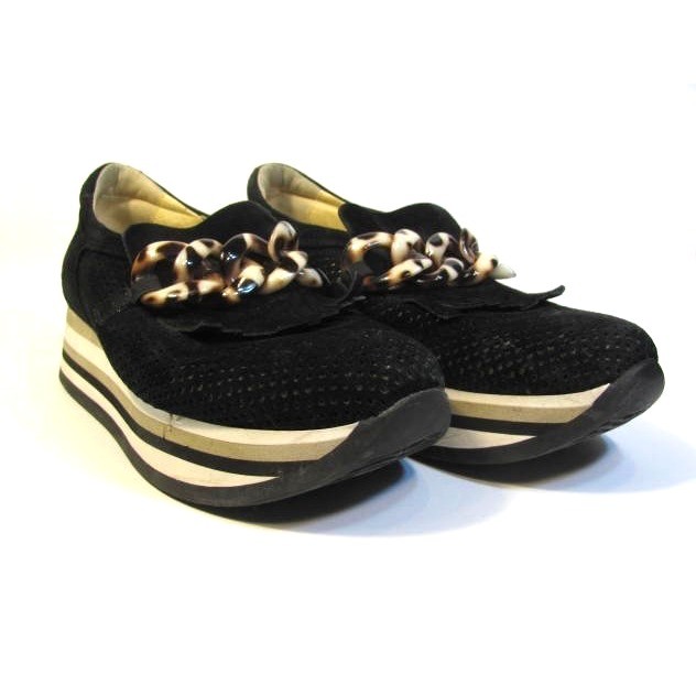Softwaves Oxford Black Suede Tassel with Chain