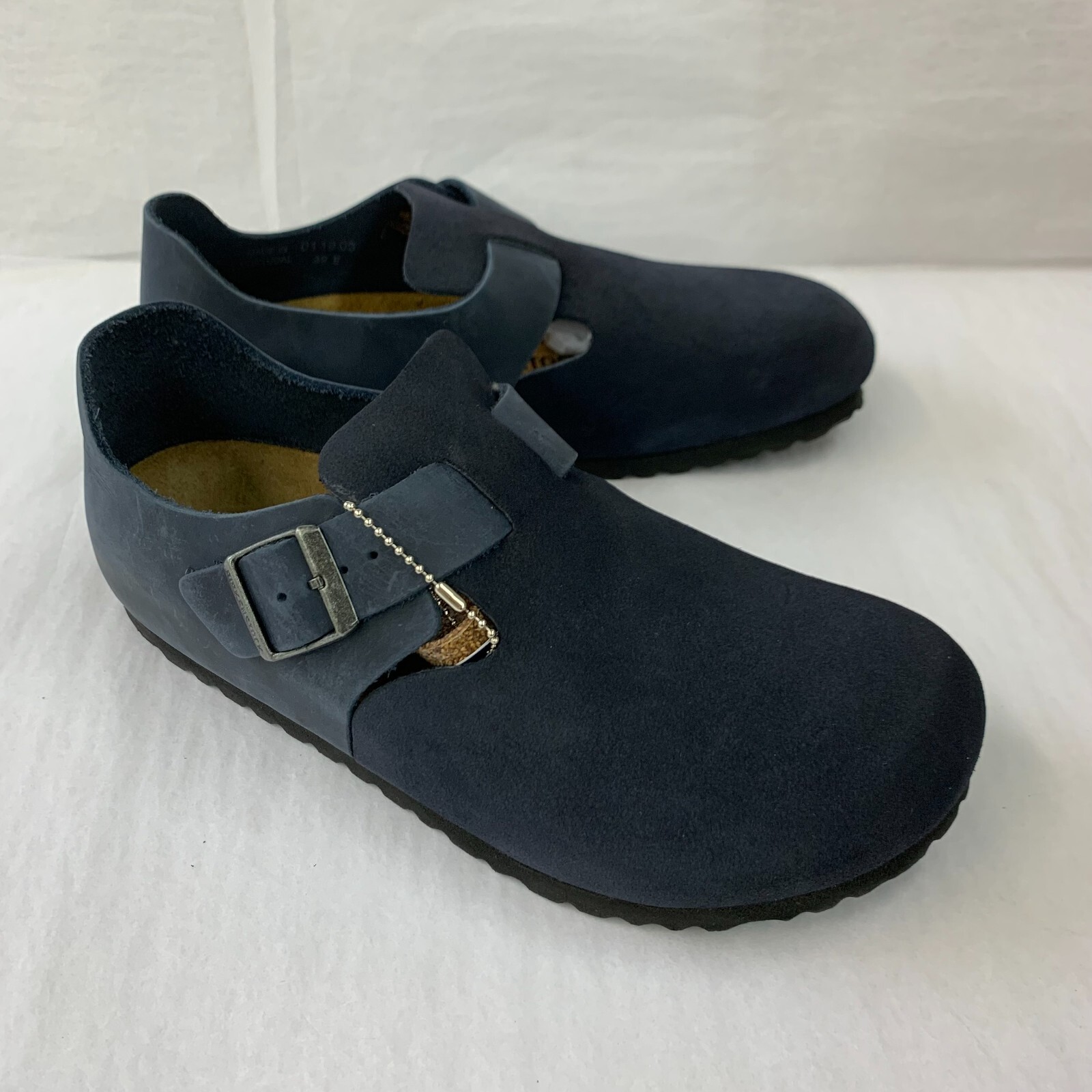 Birkenstock New w/ Box London Night Blue Oiled/Suede Leather Regular Select Size