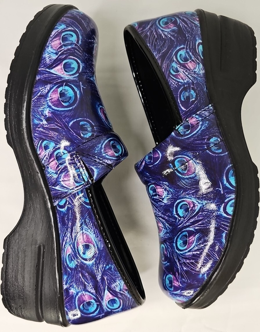 Easy Works By Easy Street Slip Resistant Laurie Clogs Wm Sz. 10 M Purple Peacock