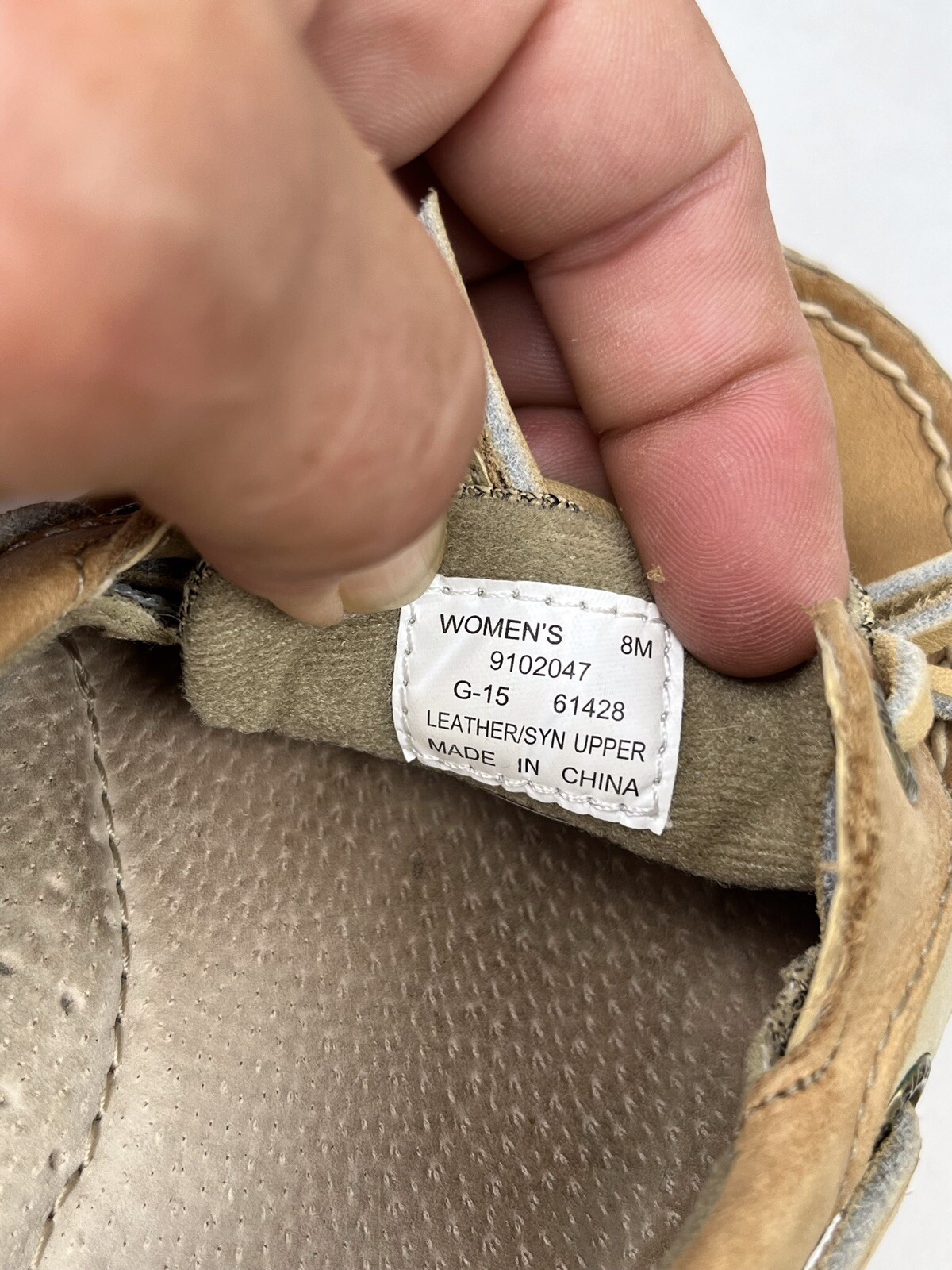 Sperry Top Sider Womens Boat Sole Shoes Linen Oat 9102047 Size 8 G-15 61428