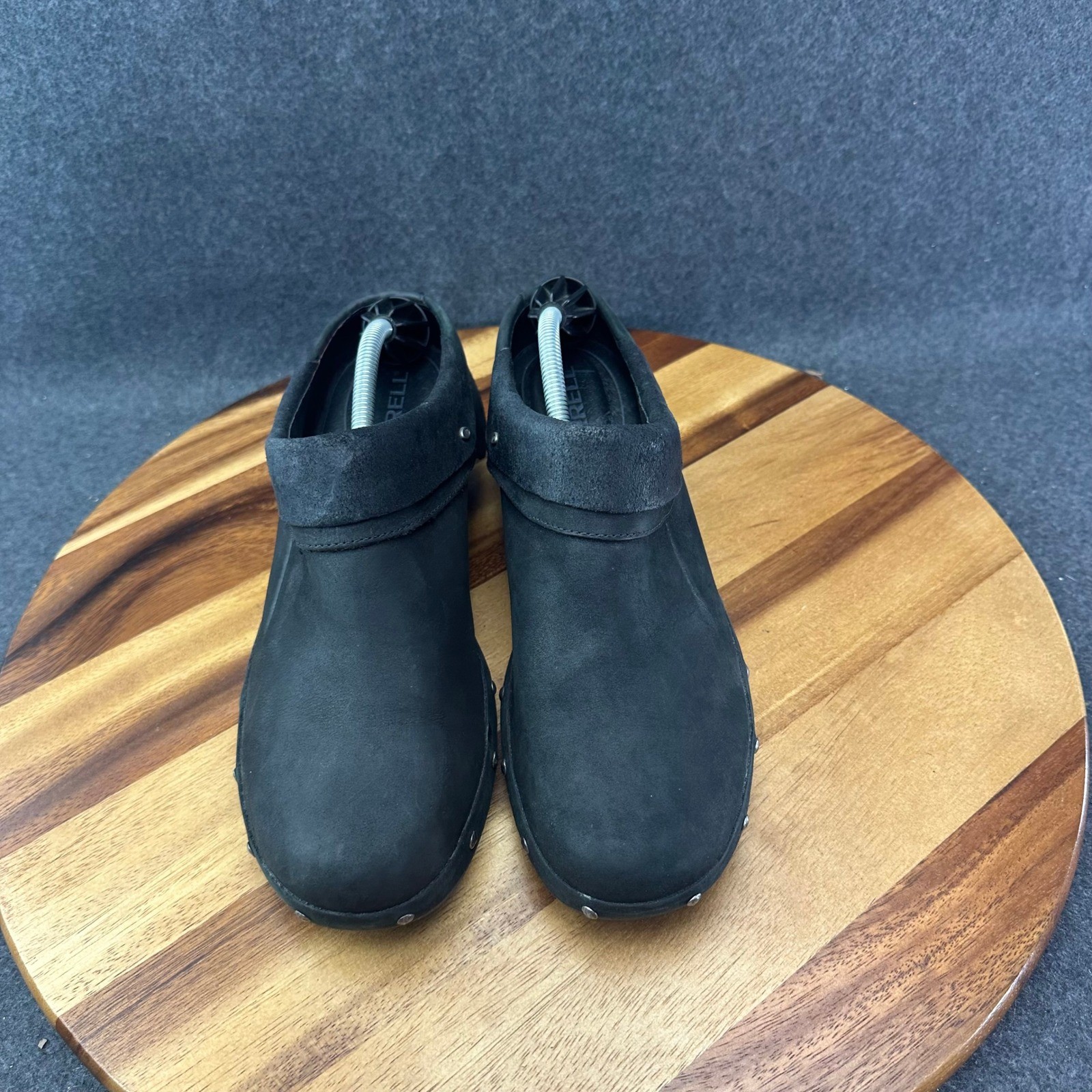 Merrel Shoes Womens 10 Luxe Wrap Casual Slip On Mule Clogs J68660 Black Leather