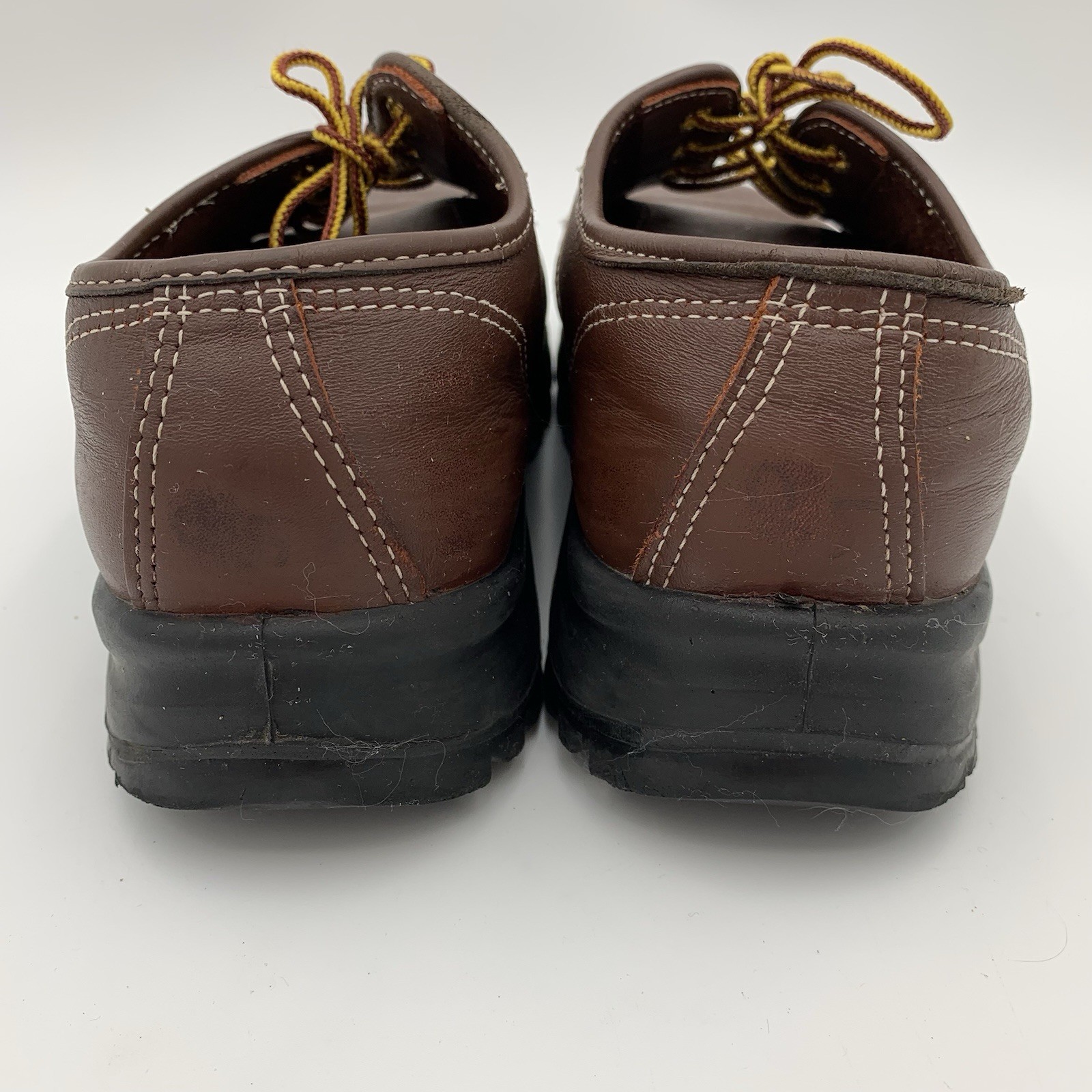 Thorogood Oxford Work Shoes Women Sz 9.5 EE Extra Wide Brown Leather Uniform EUC