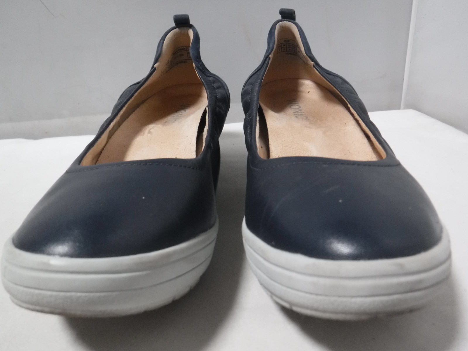 GA2 Women’s VIONIC Jacey Navy Blue Leather Comfort Wedge Career Shoes Sz 8