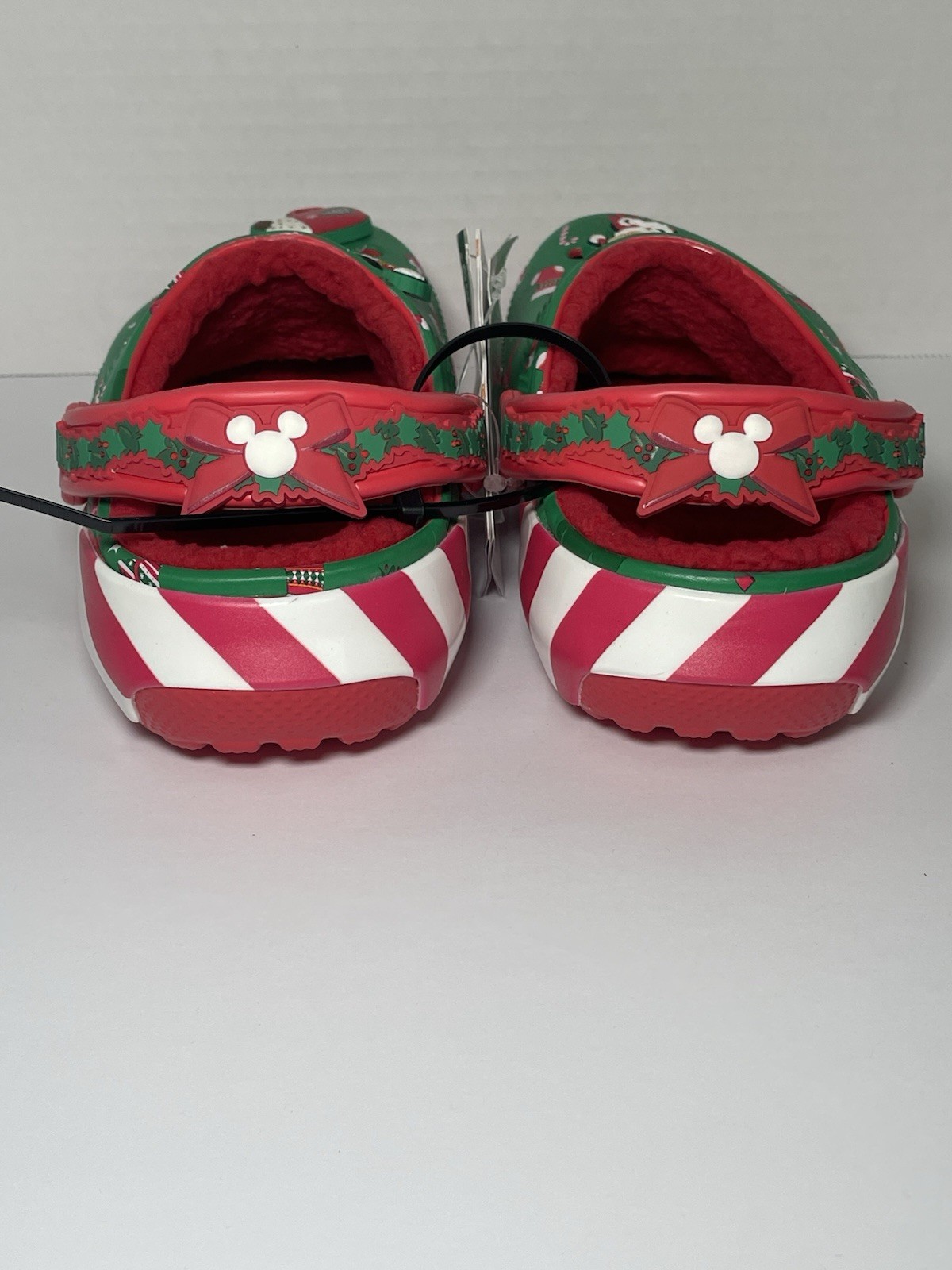 Disney Holiday Mickey Minnie Christmas Crocs Clogs Fleece Lined Size M4 W6