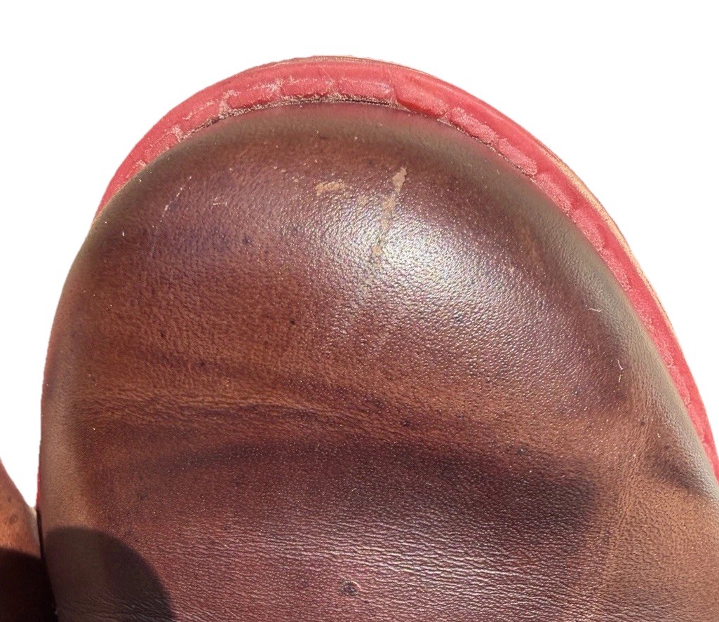 V Italia Gina 2 Oxford Shoes 38 7.5 Brown Bordeaux Leather Comfort Saddle Style