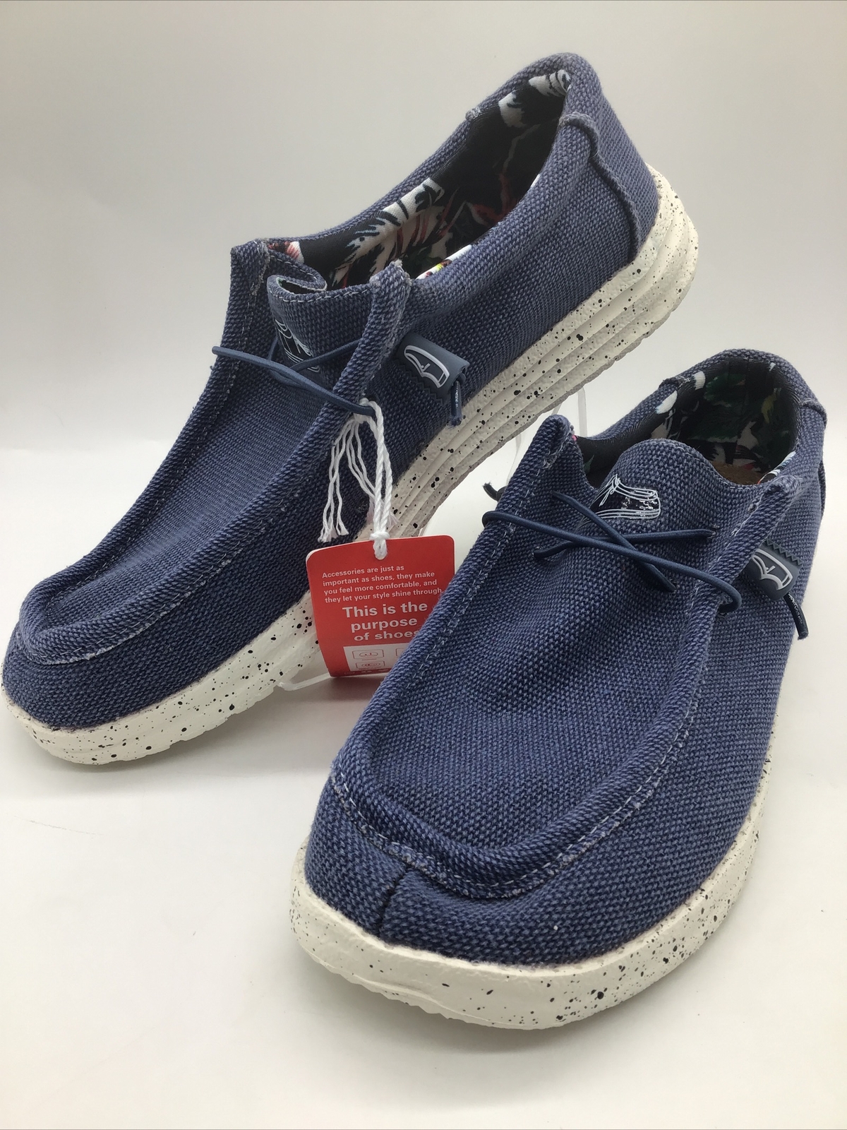 Women’s Blue Casual Canvas Slip On, Air Mesh Comfortable Loafers Sz. 11M
