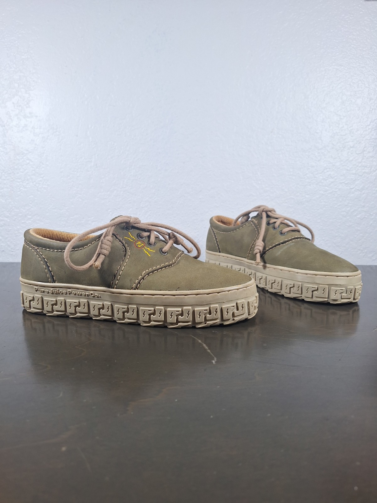 Pure Juice Power Co. Women’s Shoes Skate Y2K Green Platform Size 9 Leather Upper